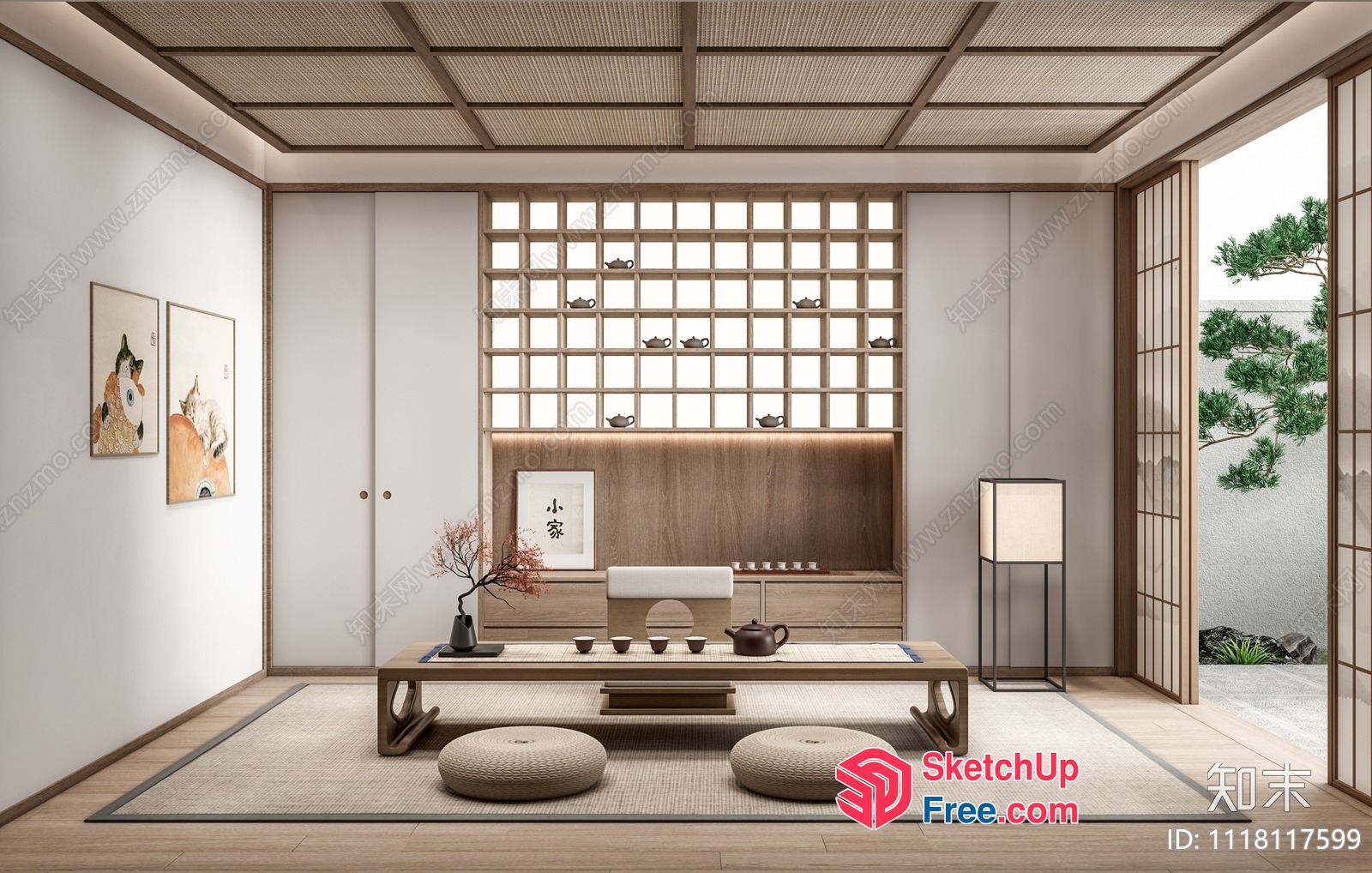 Japanese Style Interior 3D SketchUp File