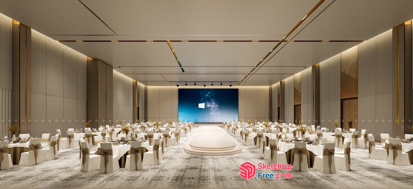 Elegant Conference Room With Modern Decor 3D SketchUp File
