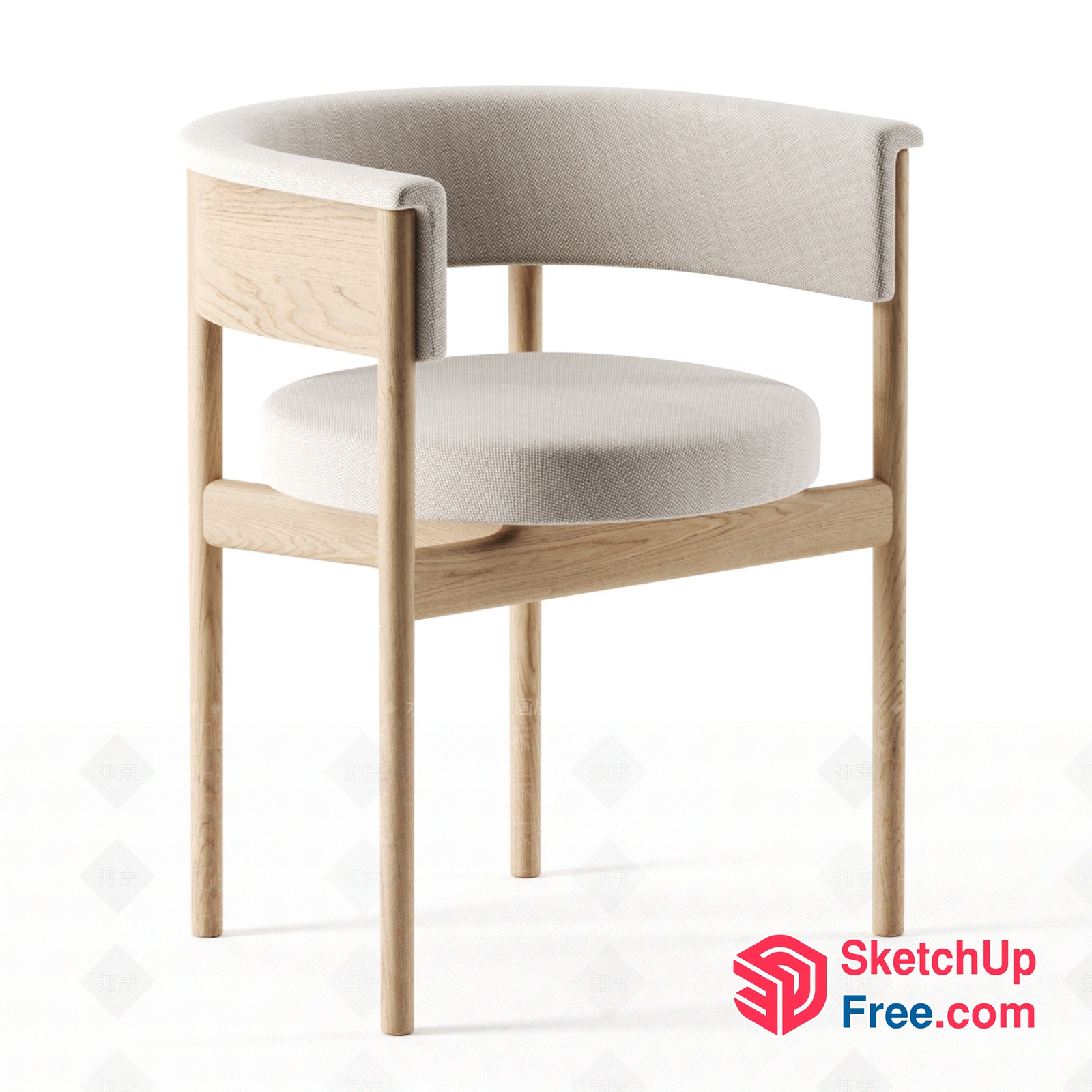 Minimalist Nordic Style Chair 3D SketchUp File