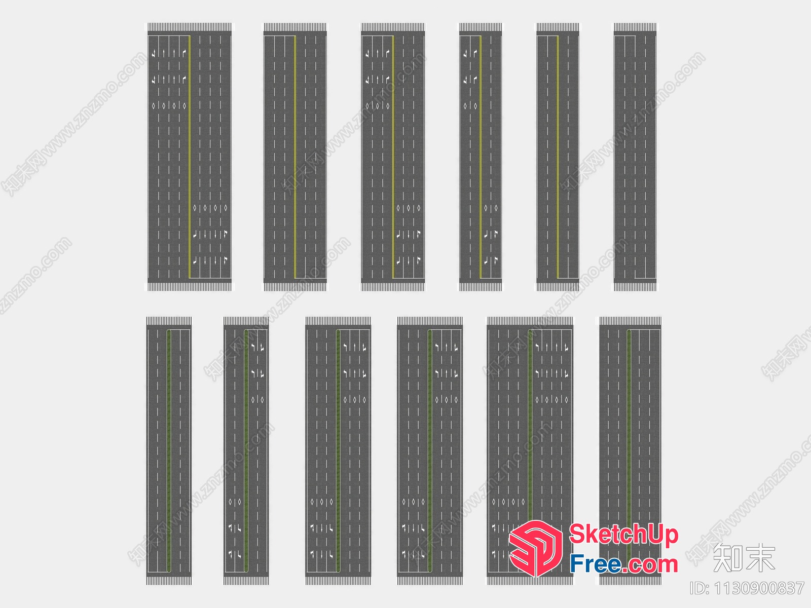 Roadways And Parking Lots 3D SketchUp File