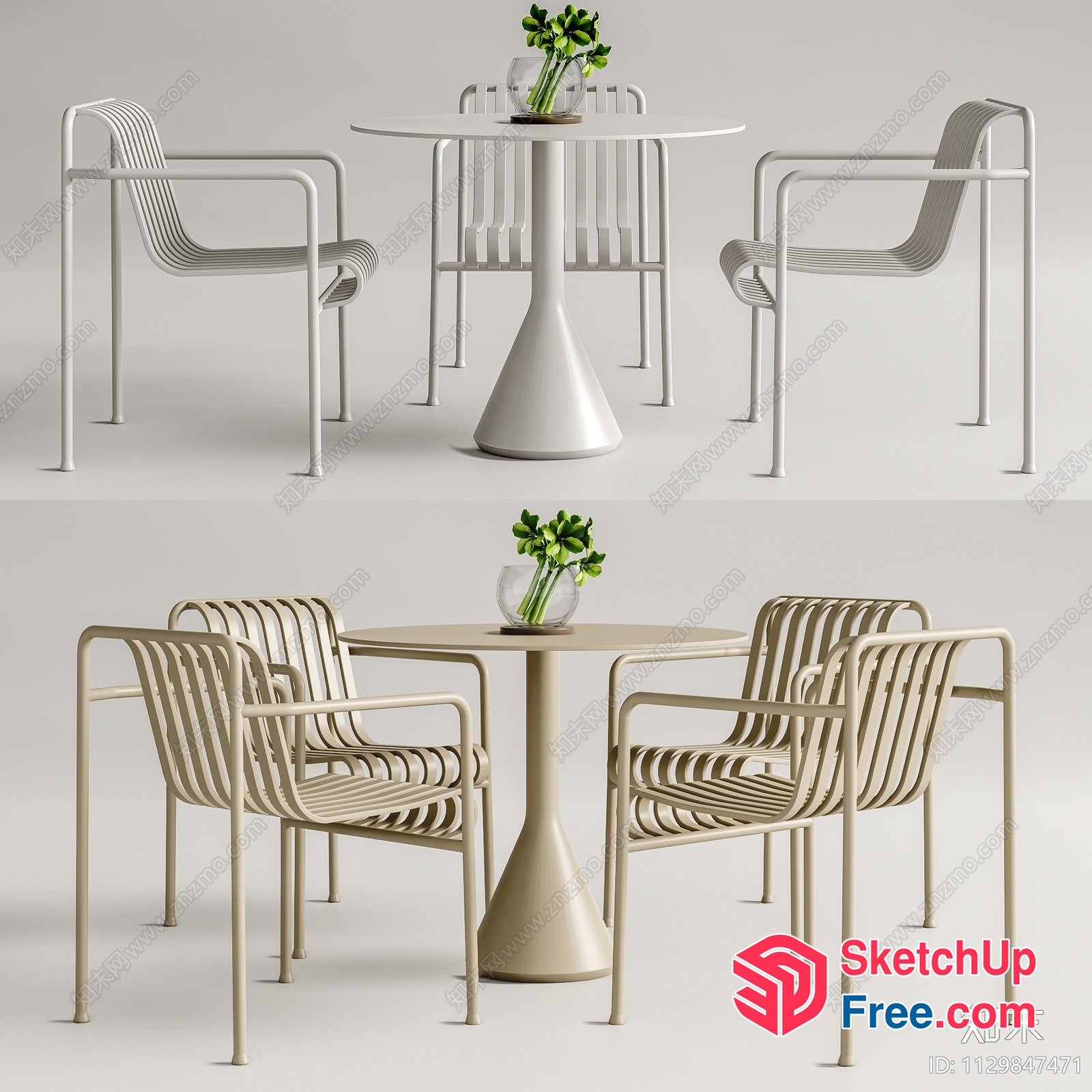 Elegant Outdoor Furniture Set 3D SketchUp File