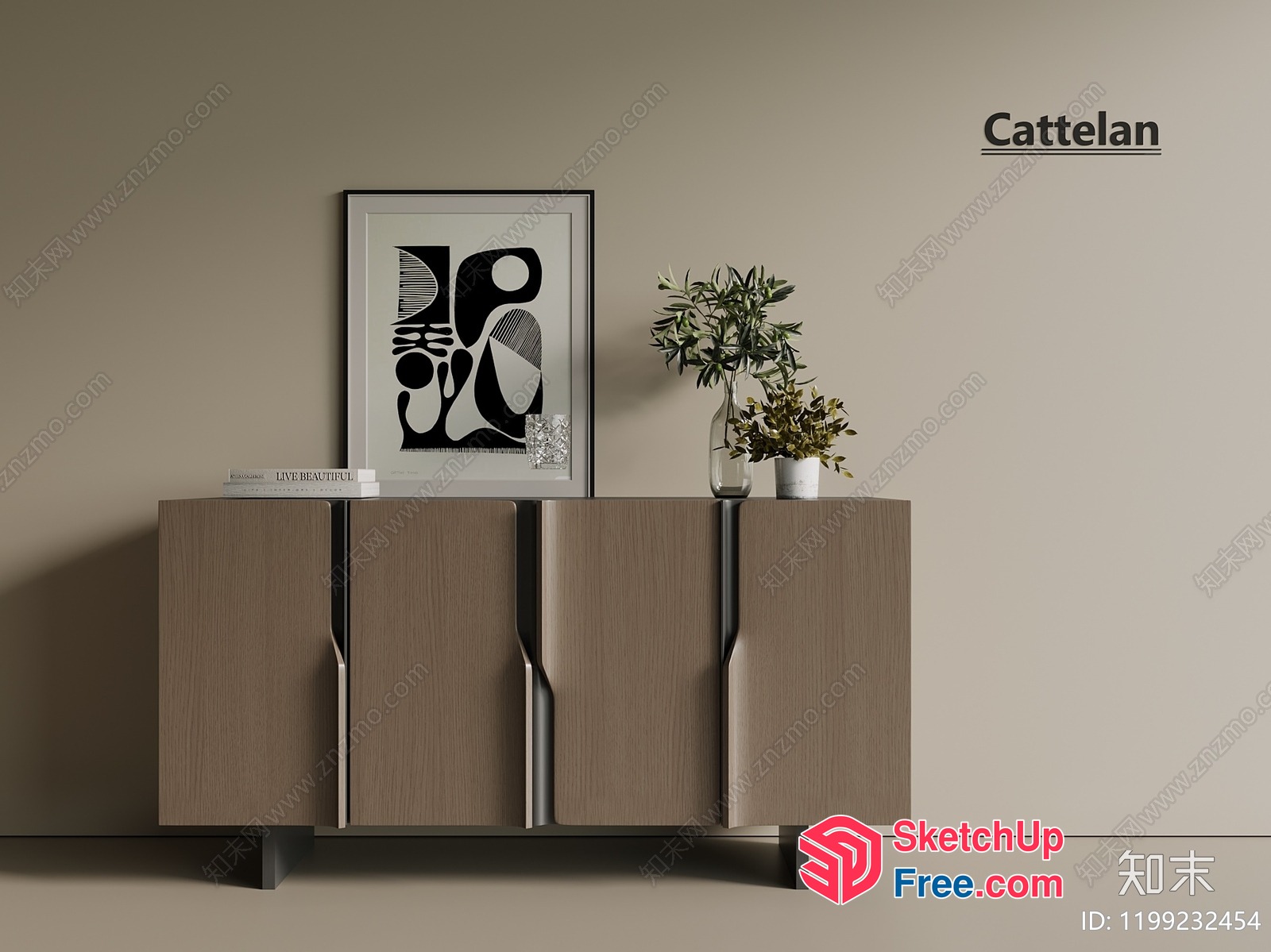Elegant Minimalist Cattelan Furniture 3D SketchUp File