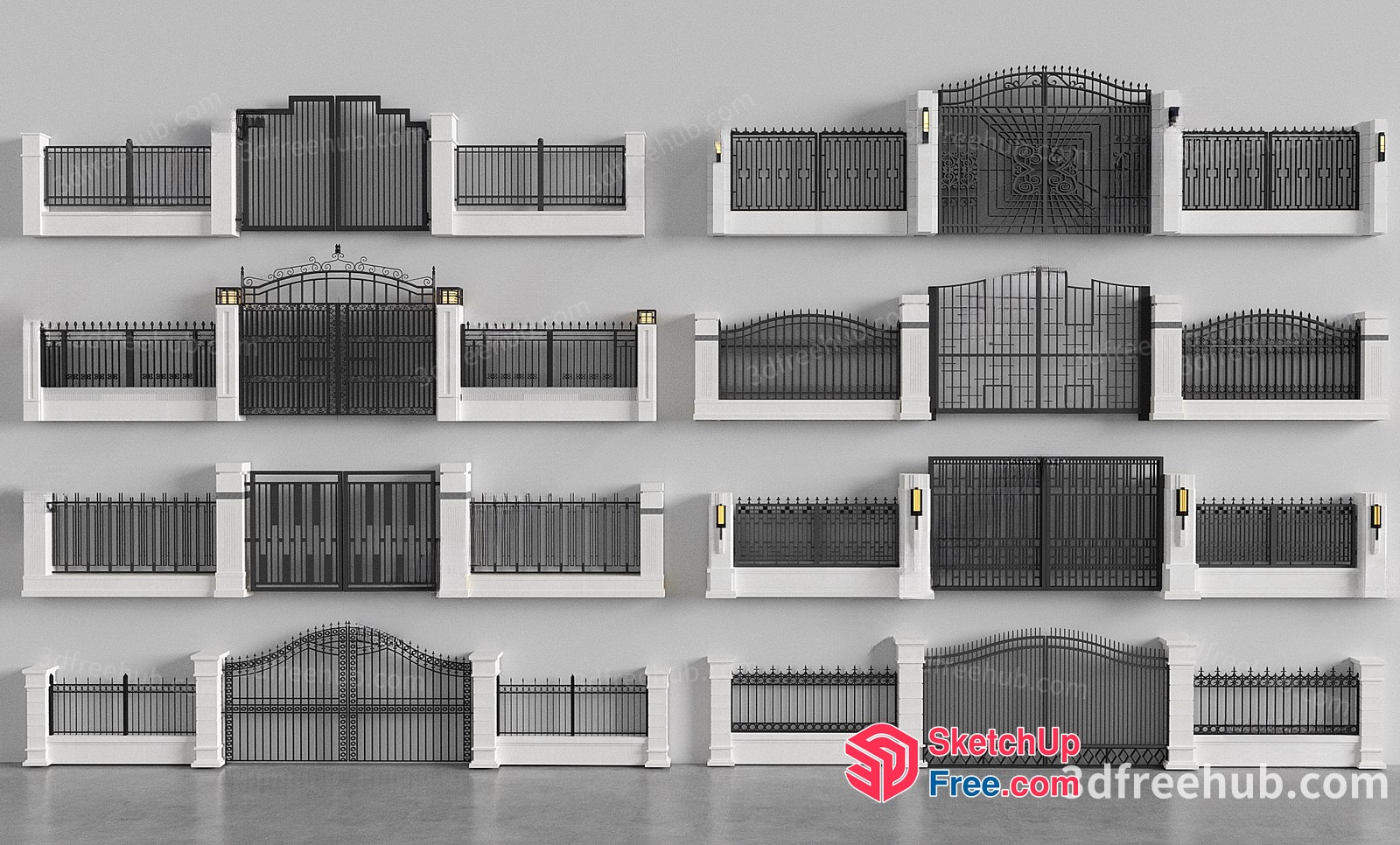 Ornate Metal Gate Collection 3D SketchUp File