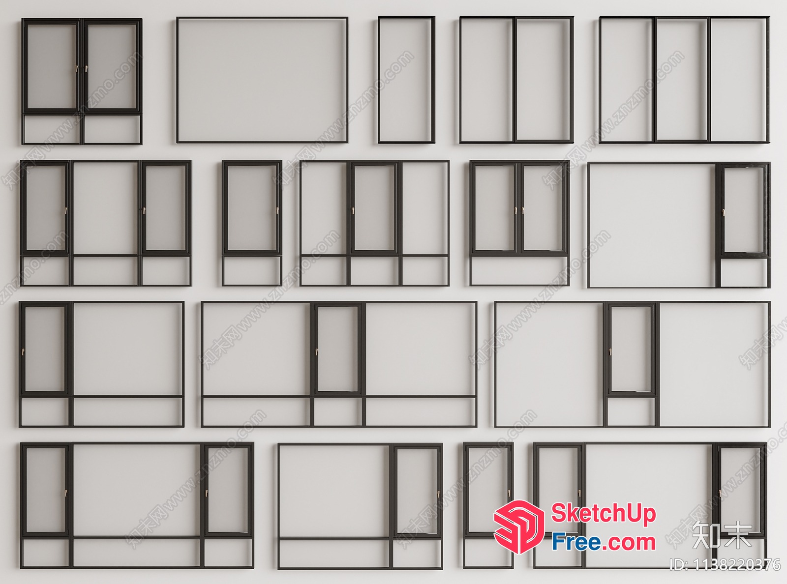 3D Rendered Window And Door Collection 3D SketchUp File