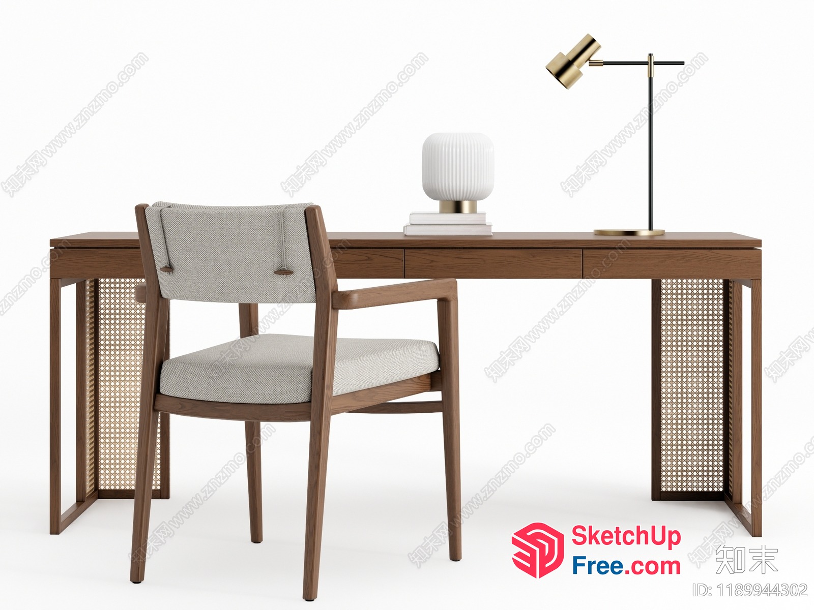 Modern Minimalist Study Room Interior 3D SketchUp File