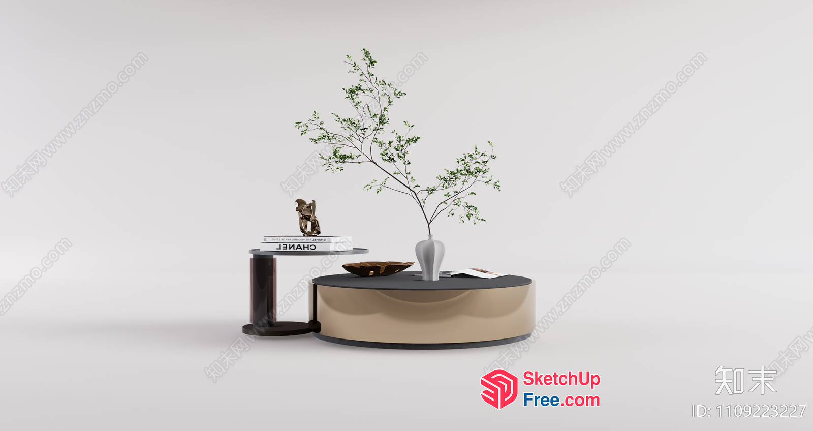 Minimalist Japanese Style Living Room Furniture 3D SketchUp File