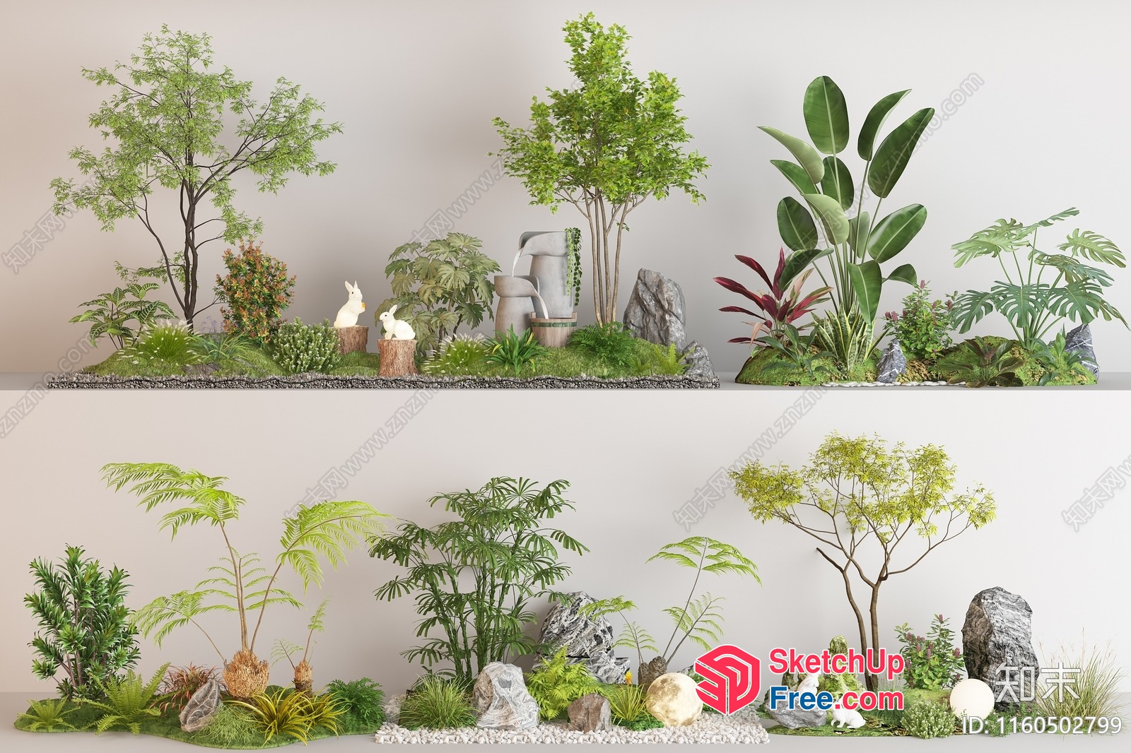 Serene Indoor Garden Oasis 3D SketchUp File