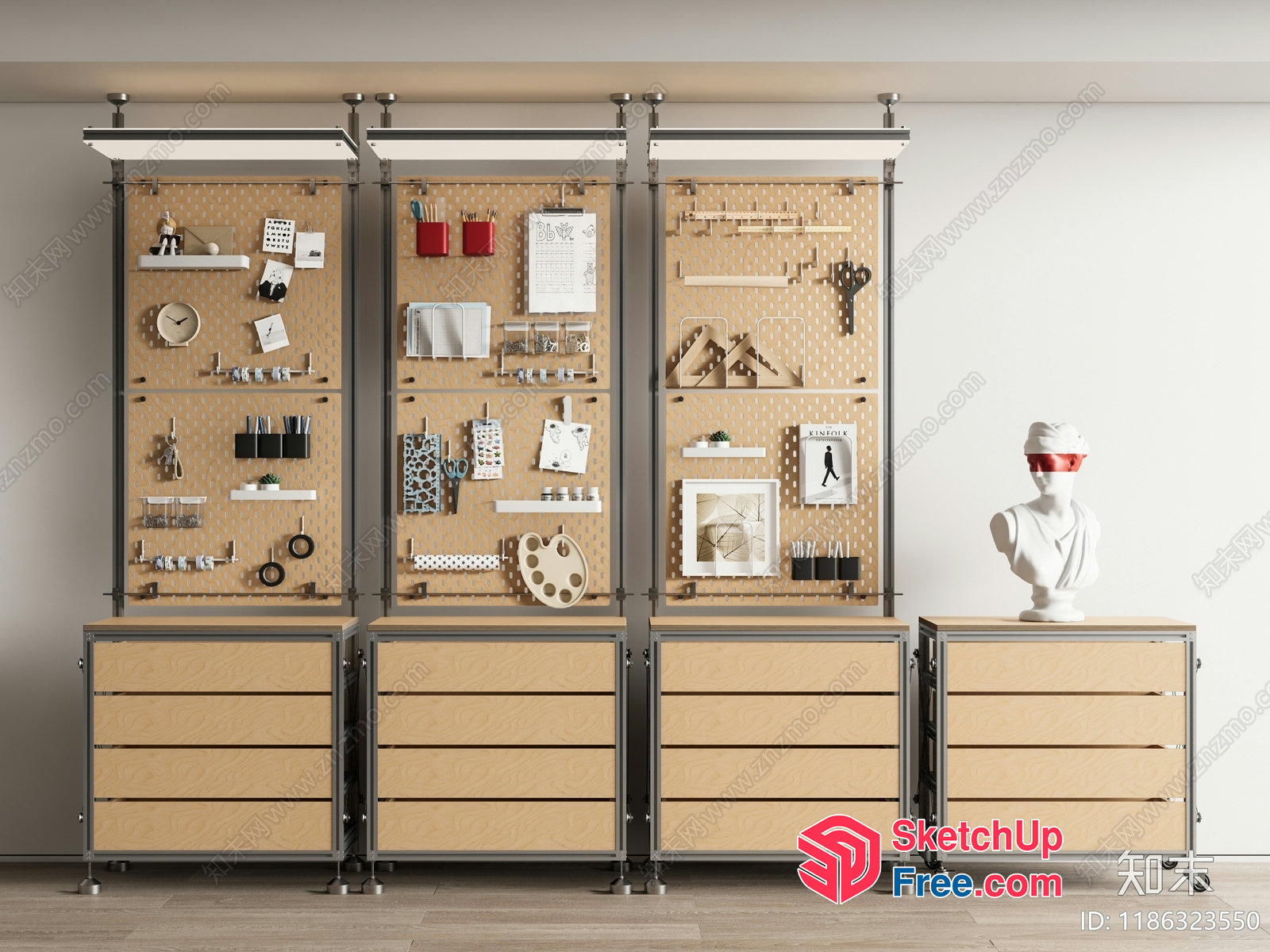 Modern Minimalist Storage Furniture 3D SketchUp File