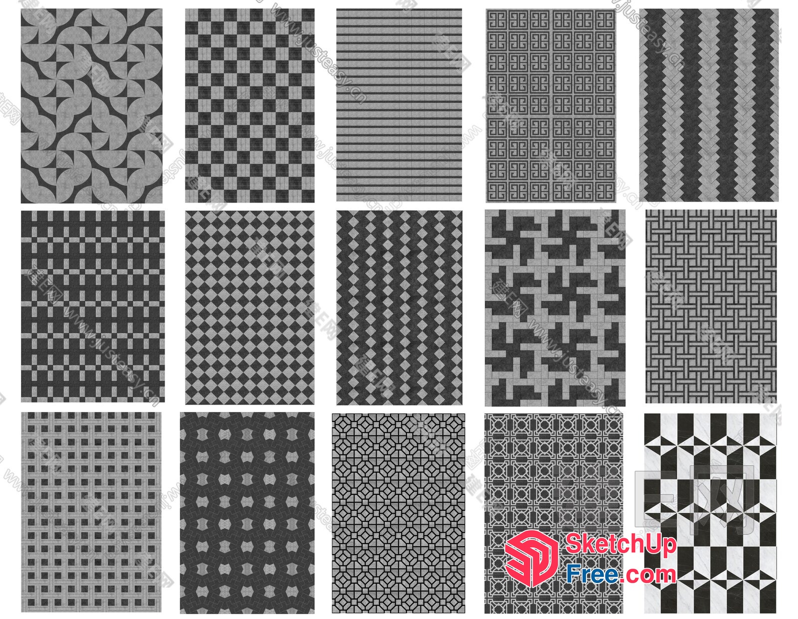 Geometric Patterns Collection 3D SketchUp File