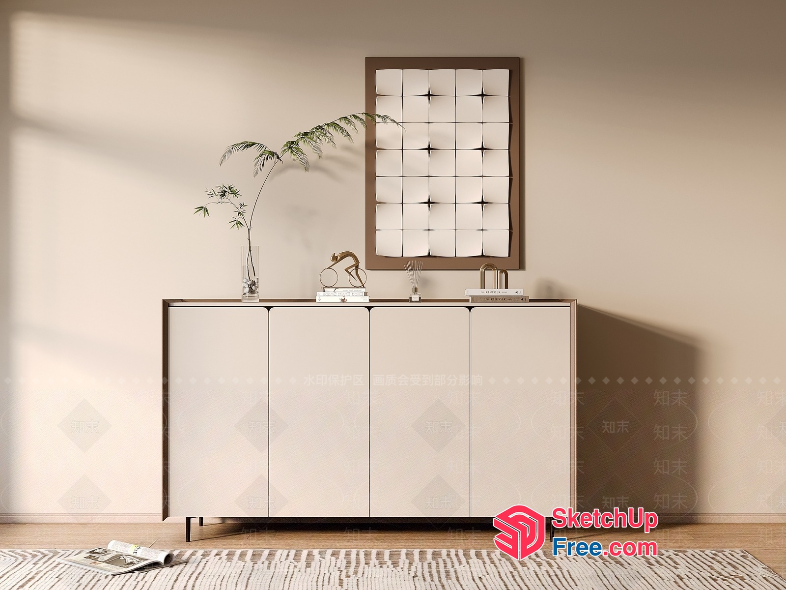 Modern Minimalist Interior Design With Neutral Tones 3D SketchUp File