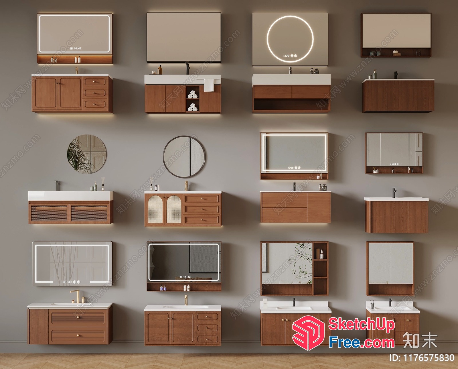 Modern Bathroom Vanity Designs With Led Lighting 3D SketchUp File