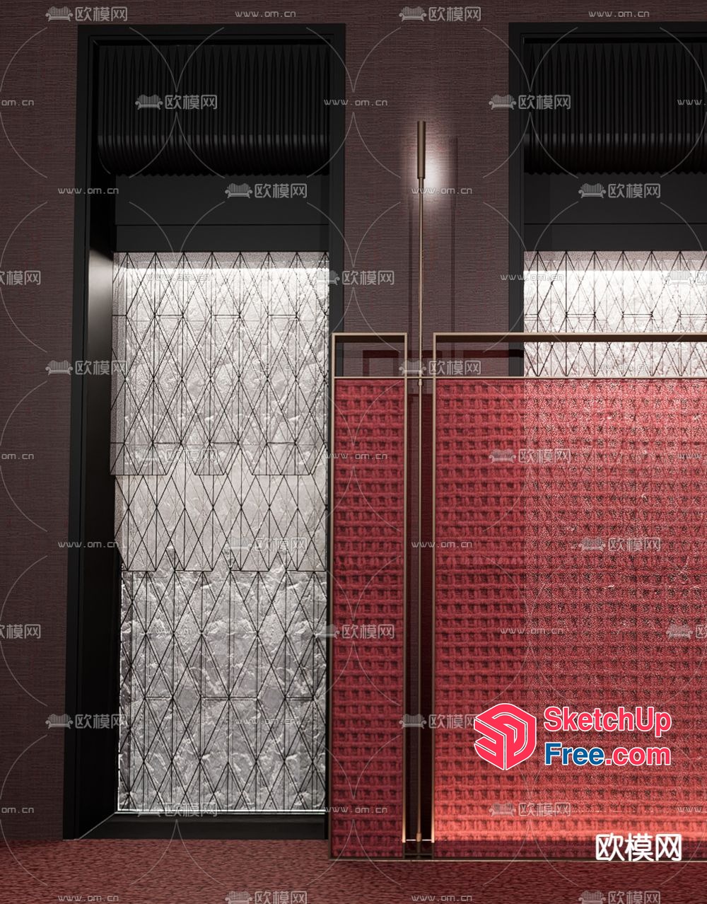 Elevator And Stairs Interior Design 3D SketchUp File
