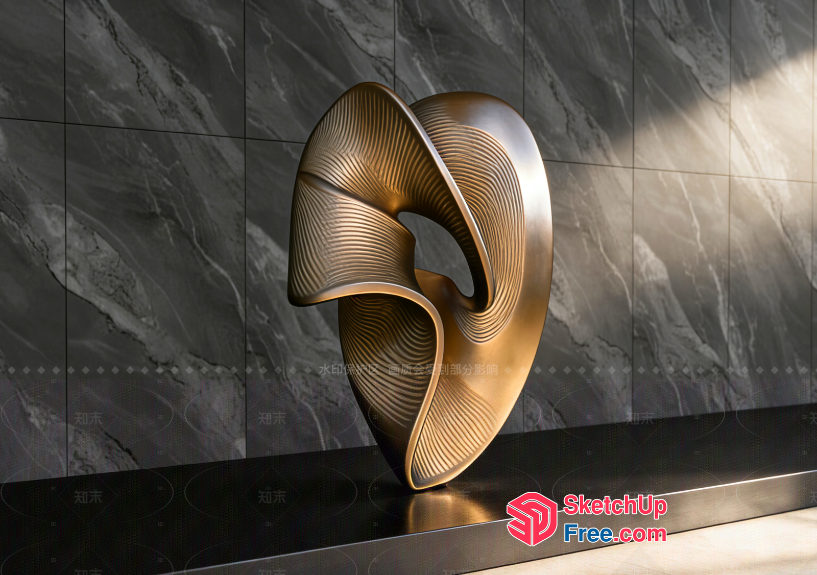 Abstract Art Piece With Intricate Patterns 3D SketchUp File