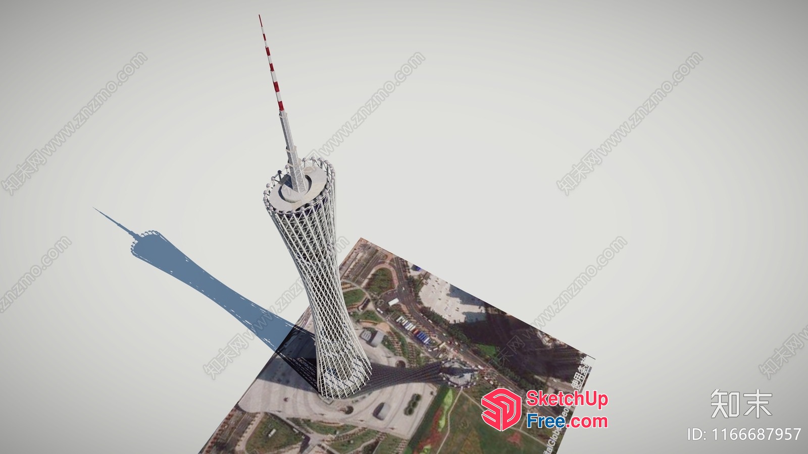 Exterior View Of A Tall Building With A Unique Design 3D SketchUp File