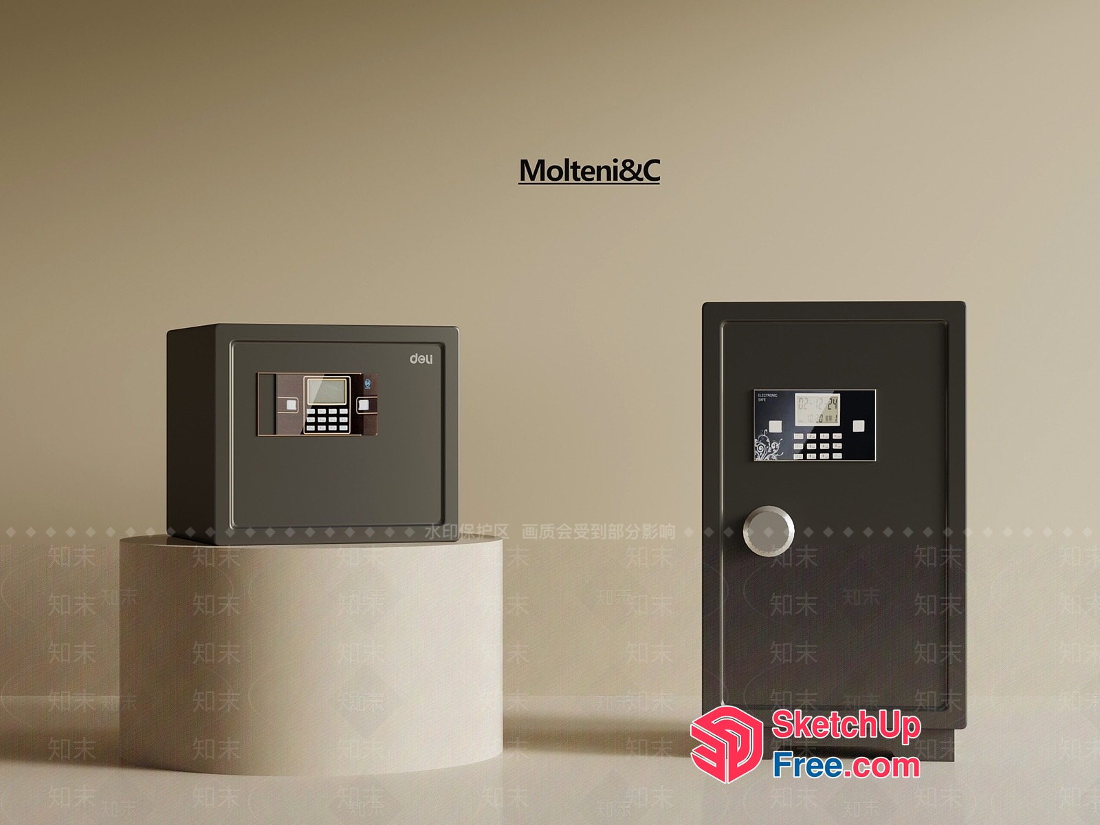 Modern Safe Design For Secure Storage 3D SketchUp File