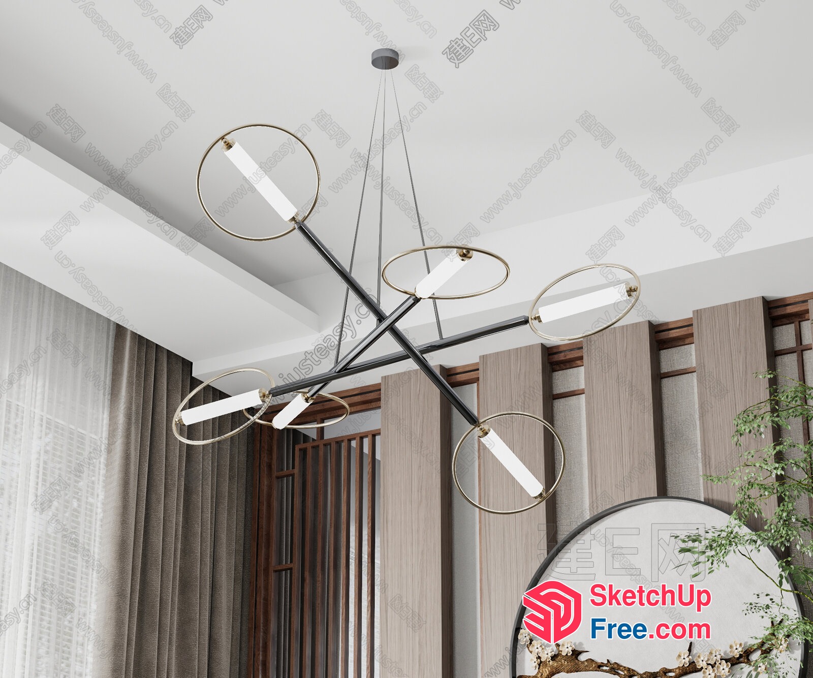 Modern Chandelier With Unique Design 3D SketchUp File