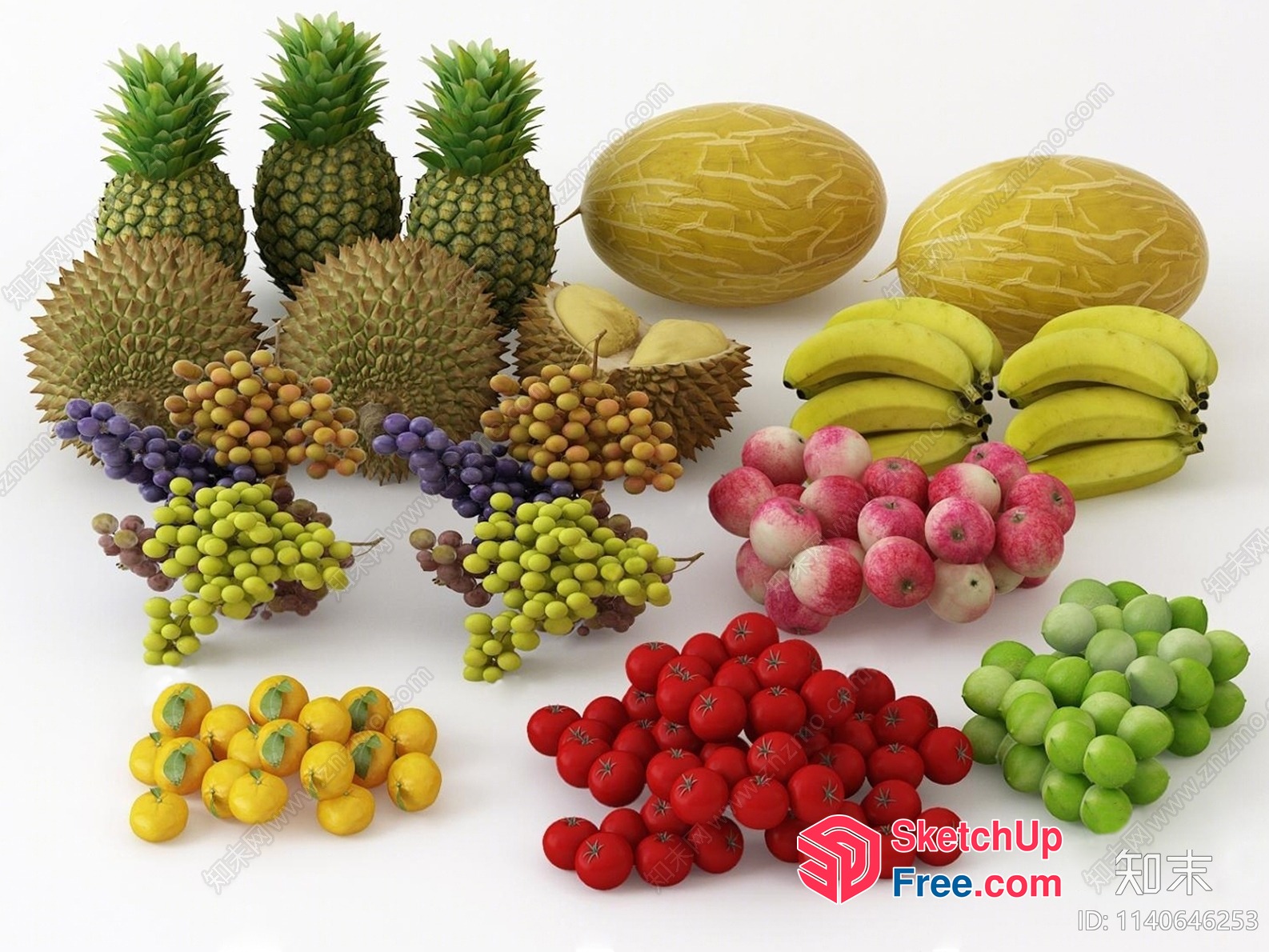Exotic Tropical Fruits 3D SketchUp File