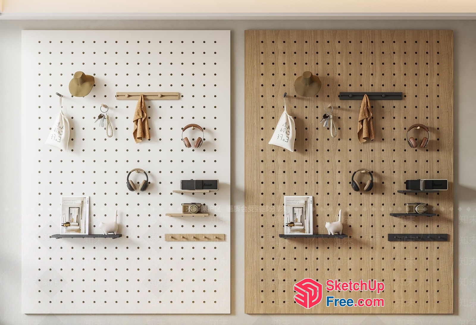 Organized Storage Solution With Various Items 3D SketchUp File