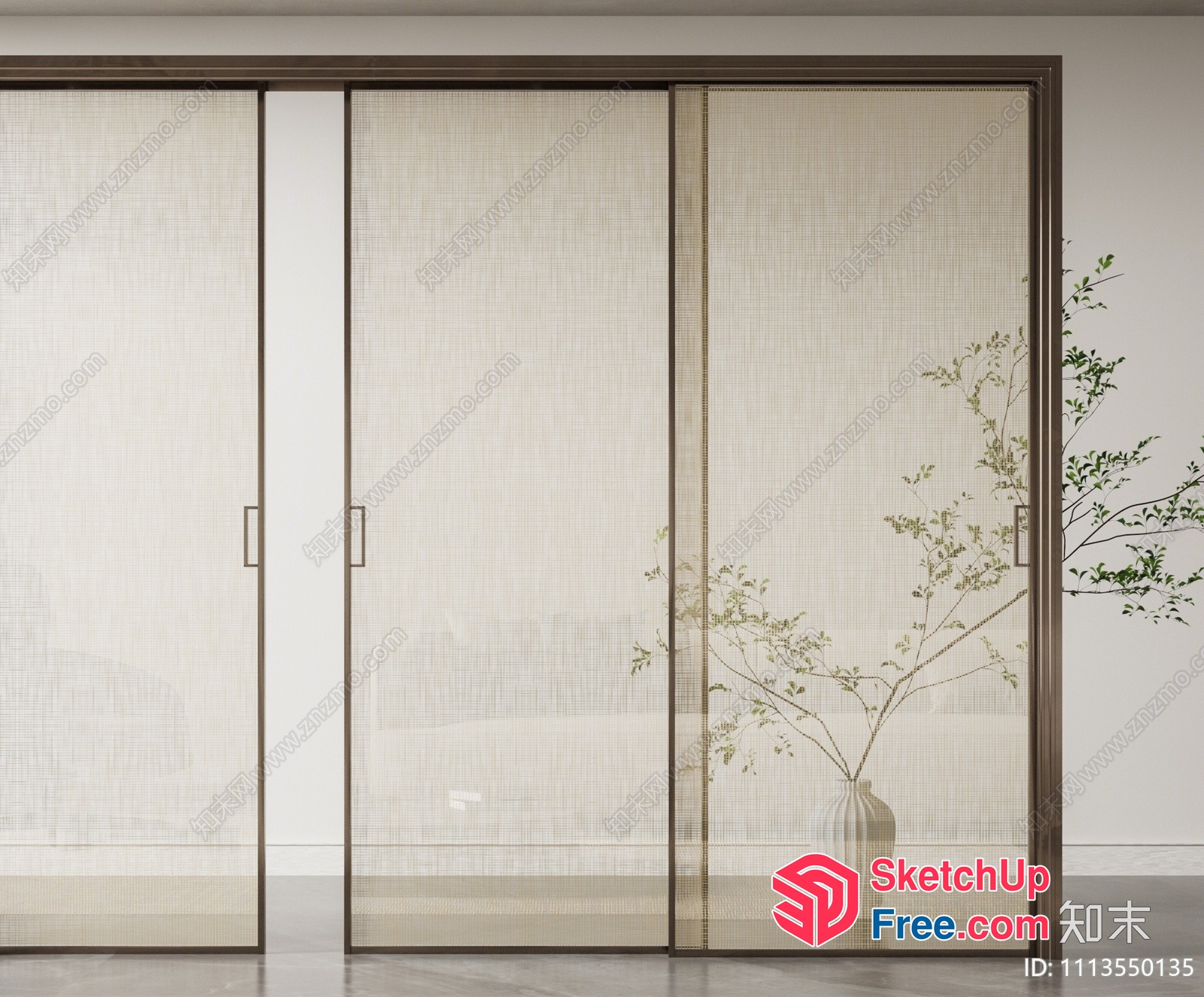 Glass Curtain Wall With Minimalist Style 3D SketchUp File