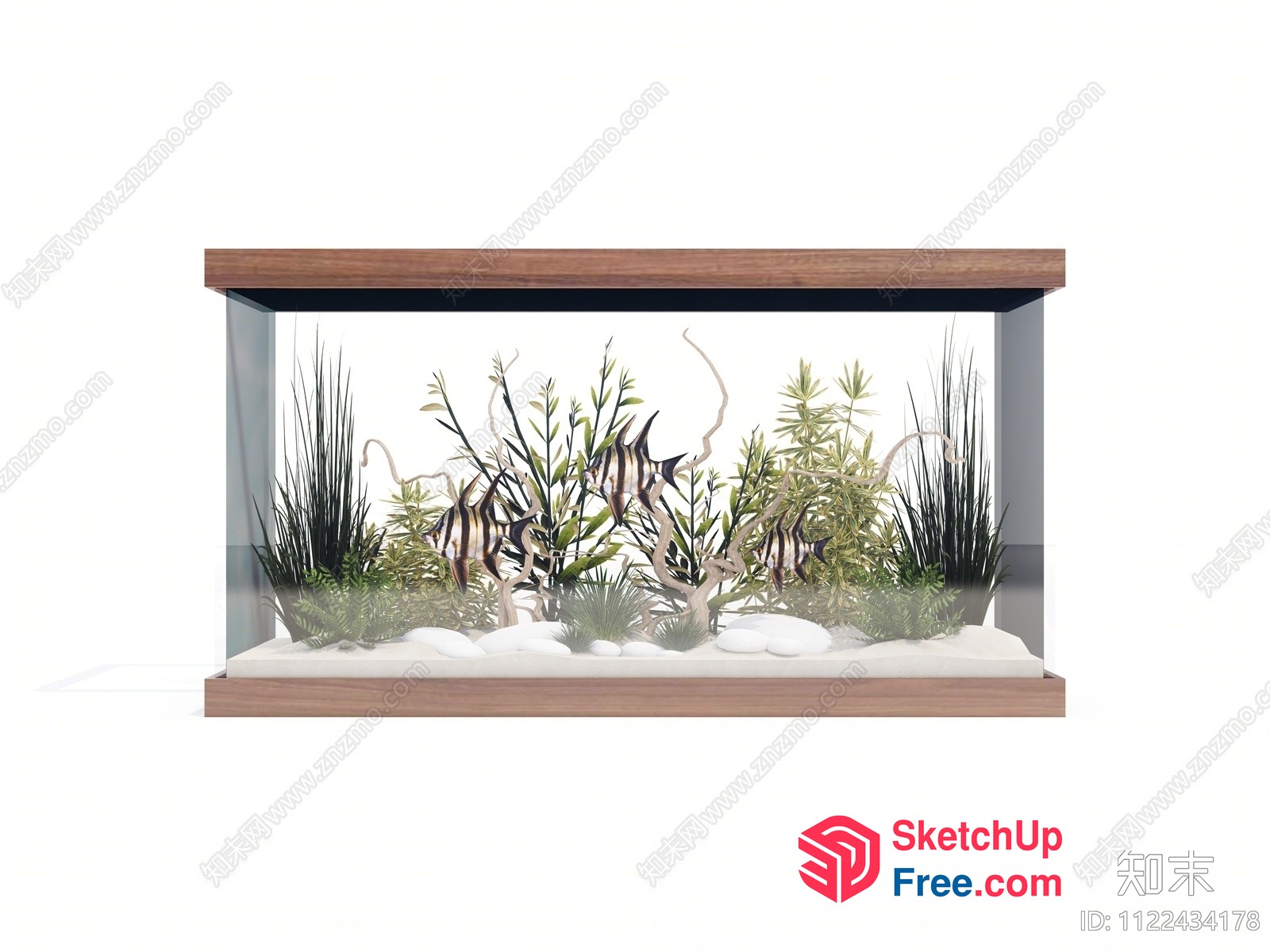 A Simple Yet Elegant Aquarium Interior 3D SketchUp File