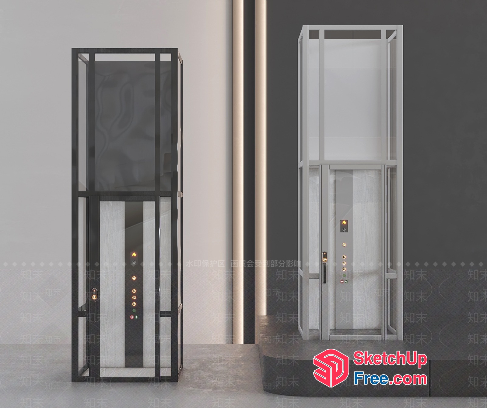 Modern Elevator Design 3D SketchUp File