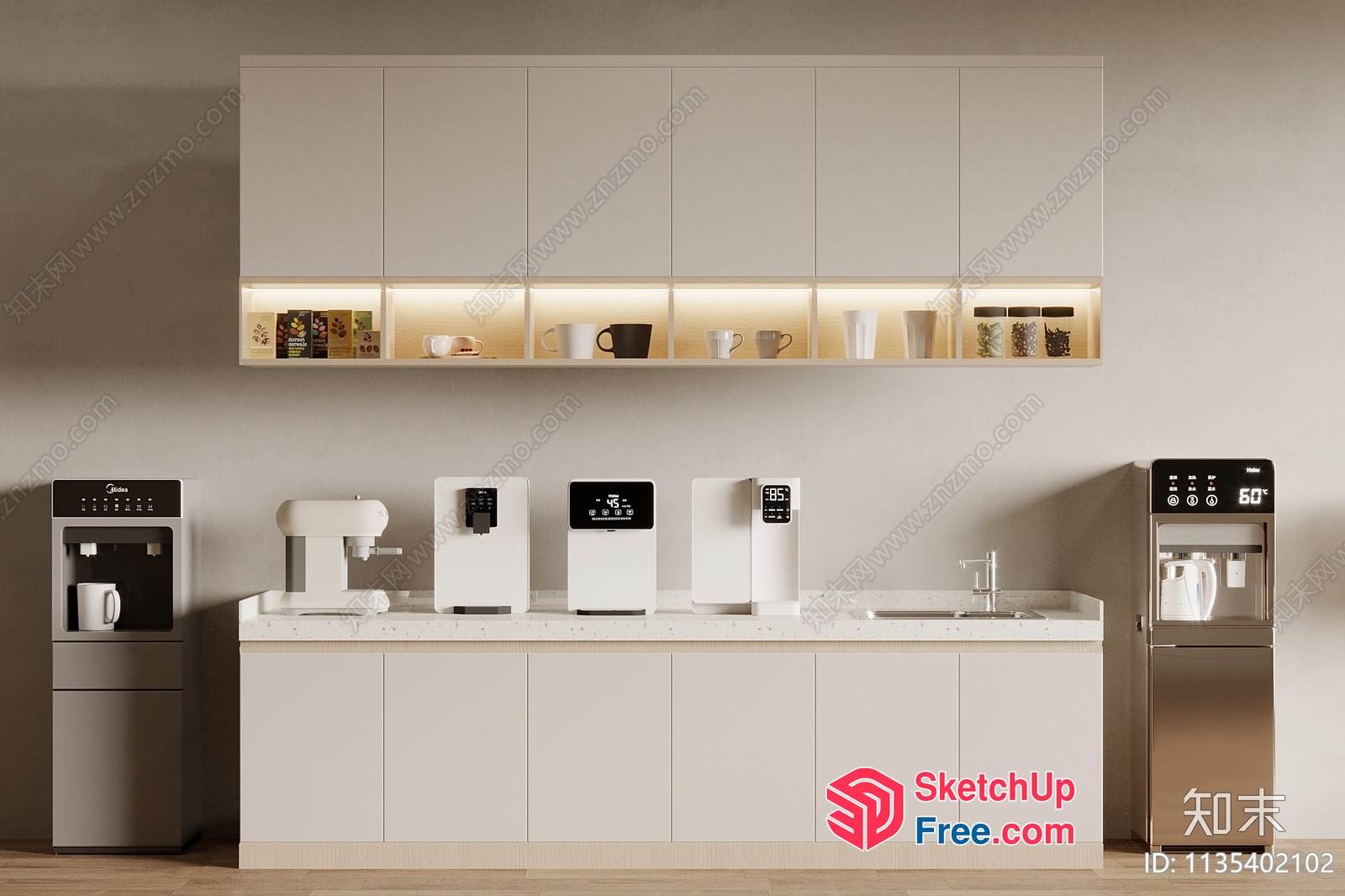 Modern Kitchen Appliances And Storage 3D SketchUp File