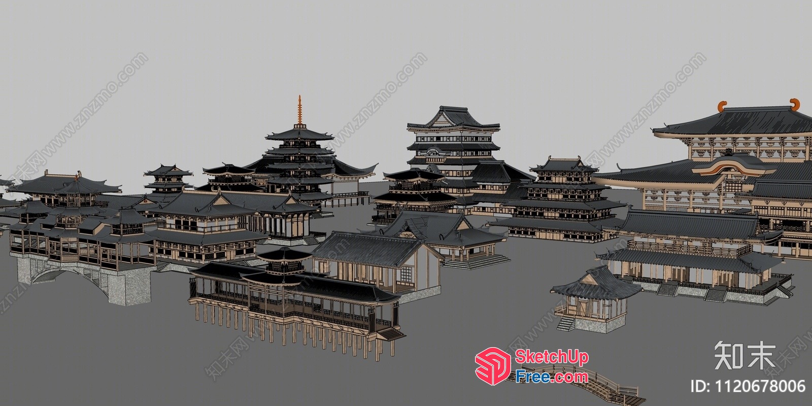 Asian Architecture And Buildings Collection 3D SketchUp File