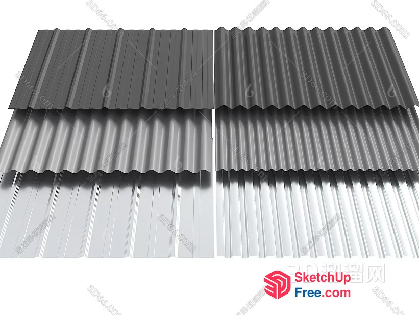 Modern Metal Roofing Panels 3D SketchUp File