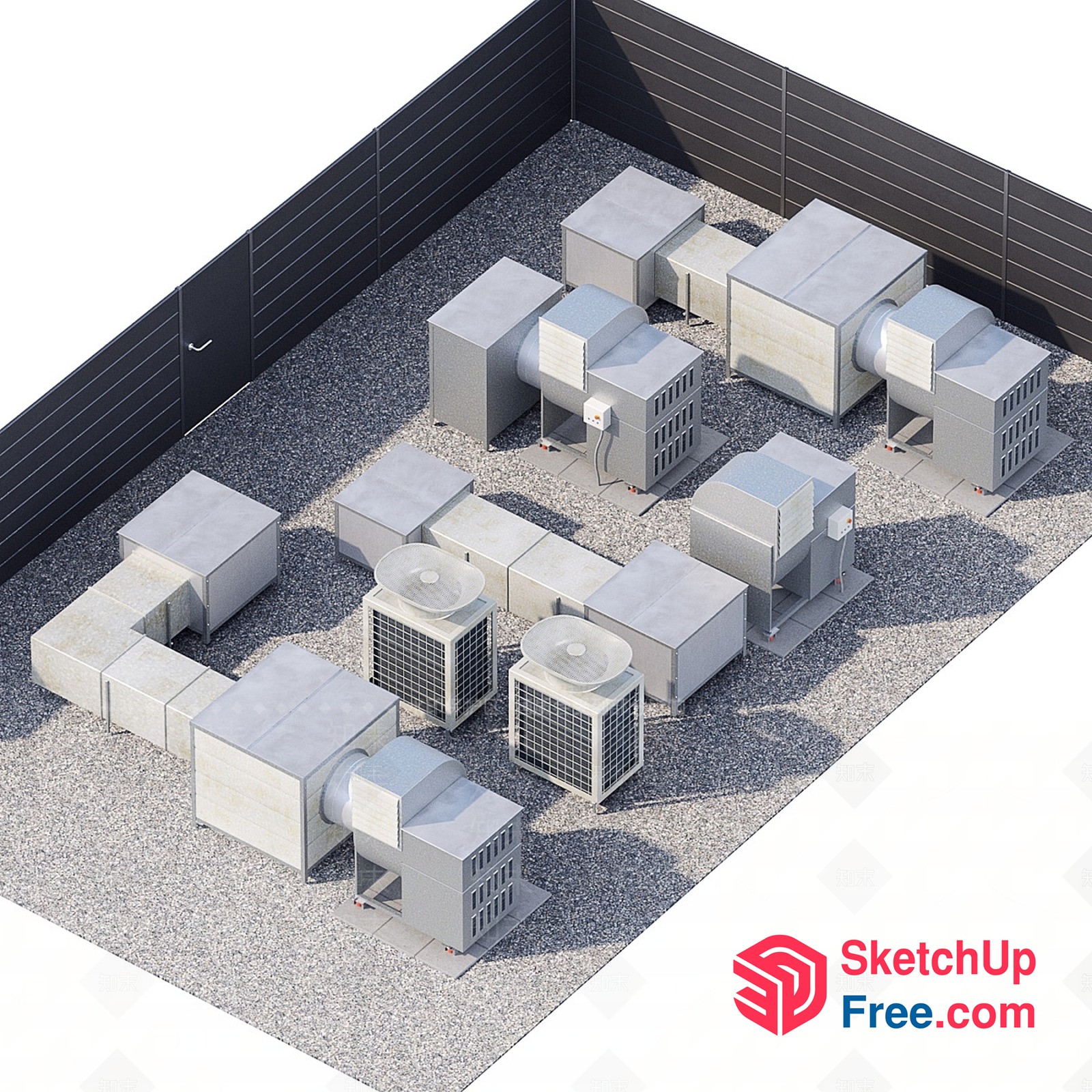 Rooftop Hvac System 3D SketchUp File