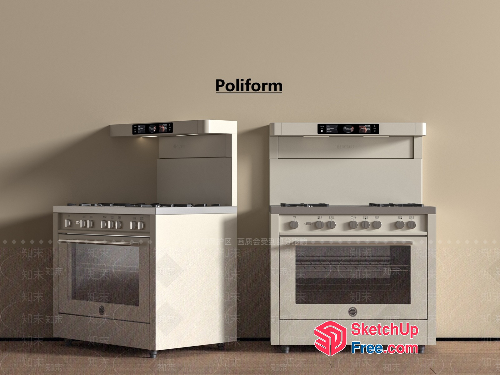 Poliform Kitchen Appliances 3D SketchUp File