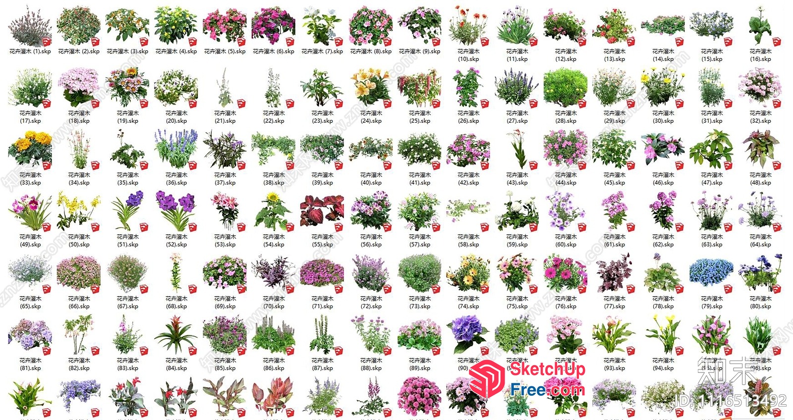 A Large Collection Of Various Flowers 3D SketchUp File