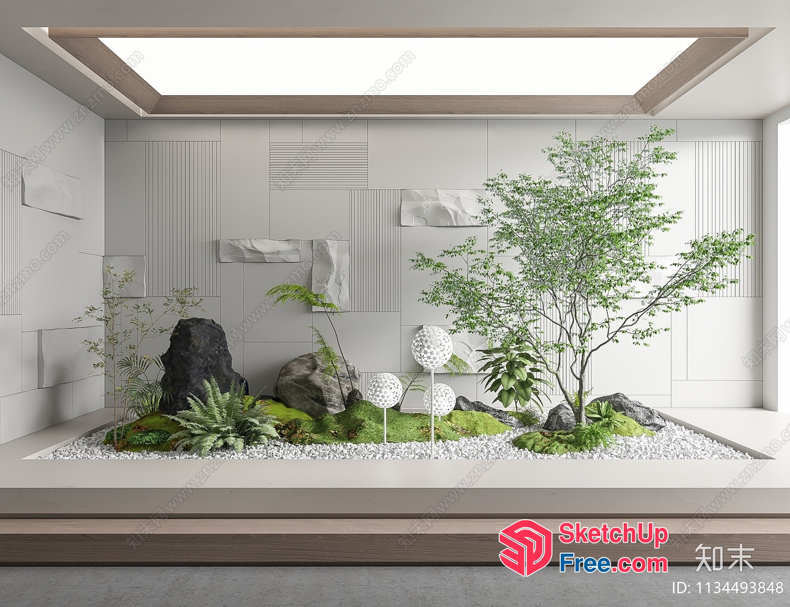 Serene Japanese-Inspired Interior Oasis 3D SketchUp File
