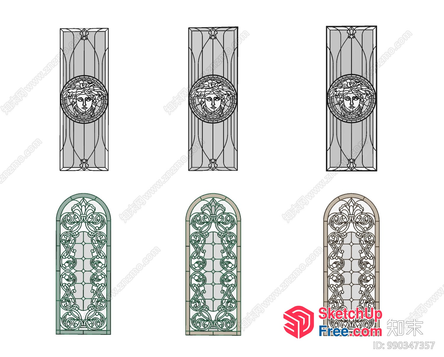 Decorative Windows And Doors 3D SketchUp File