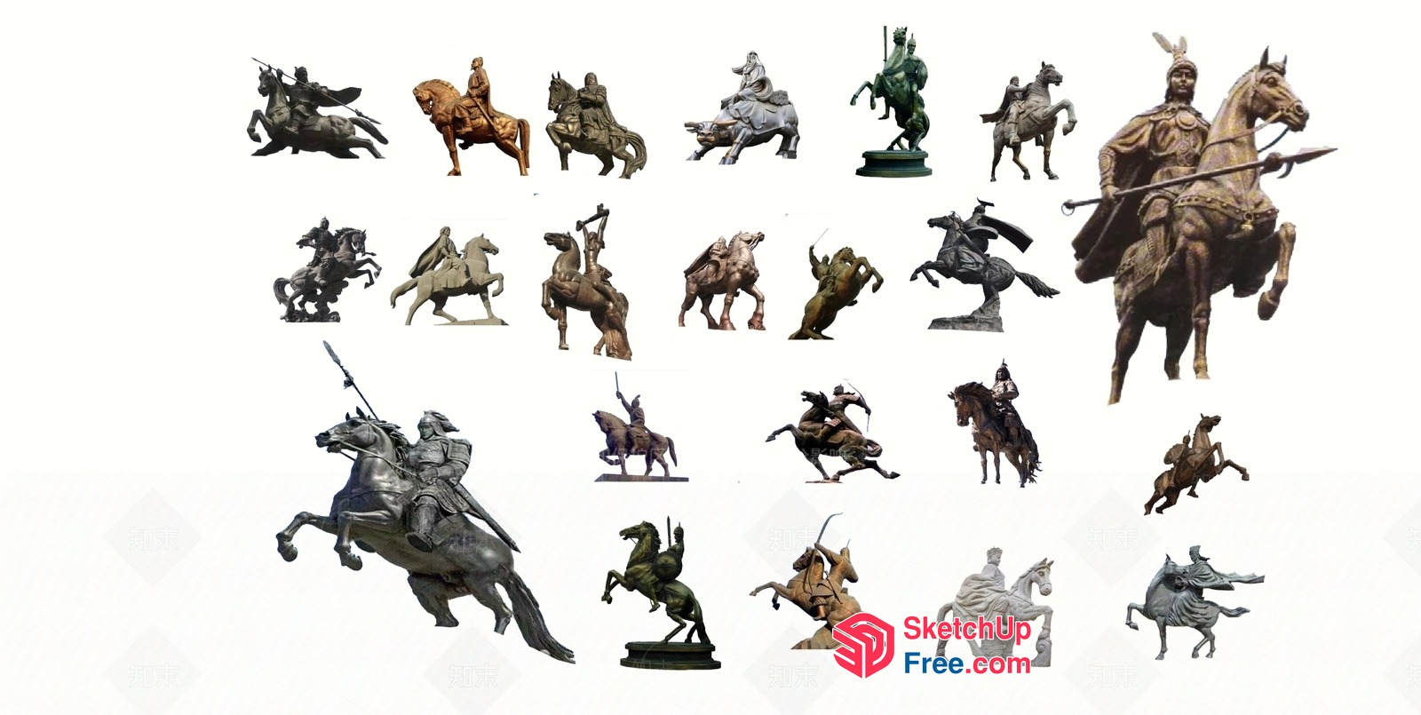 Horse Statues Collection 3D SketchUp File