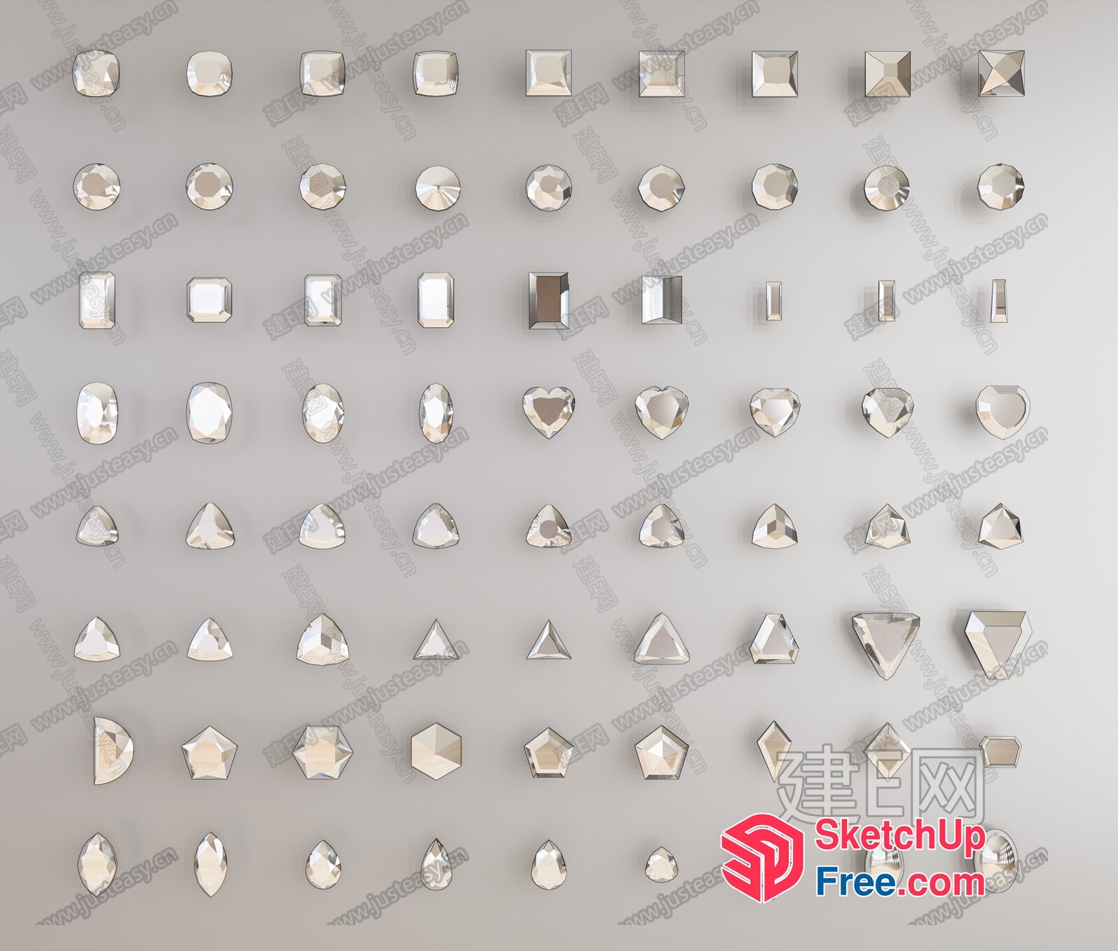 Crystal Decorative Elements 3D SketchUp File