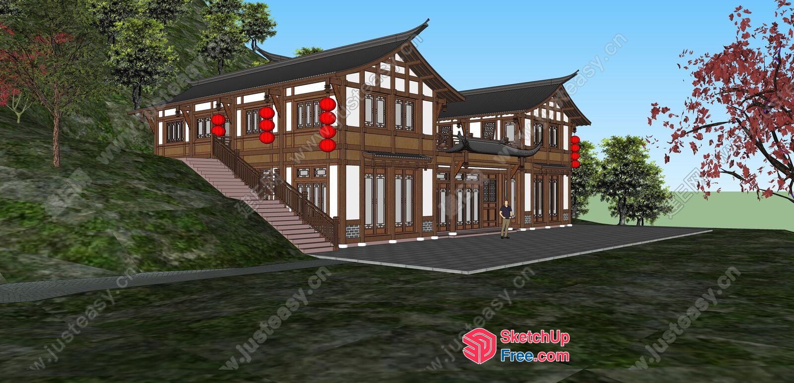 Traditional Chinese Style Villa 3D SketchUp File