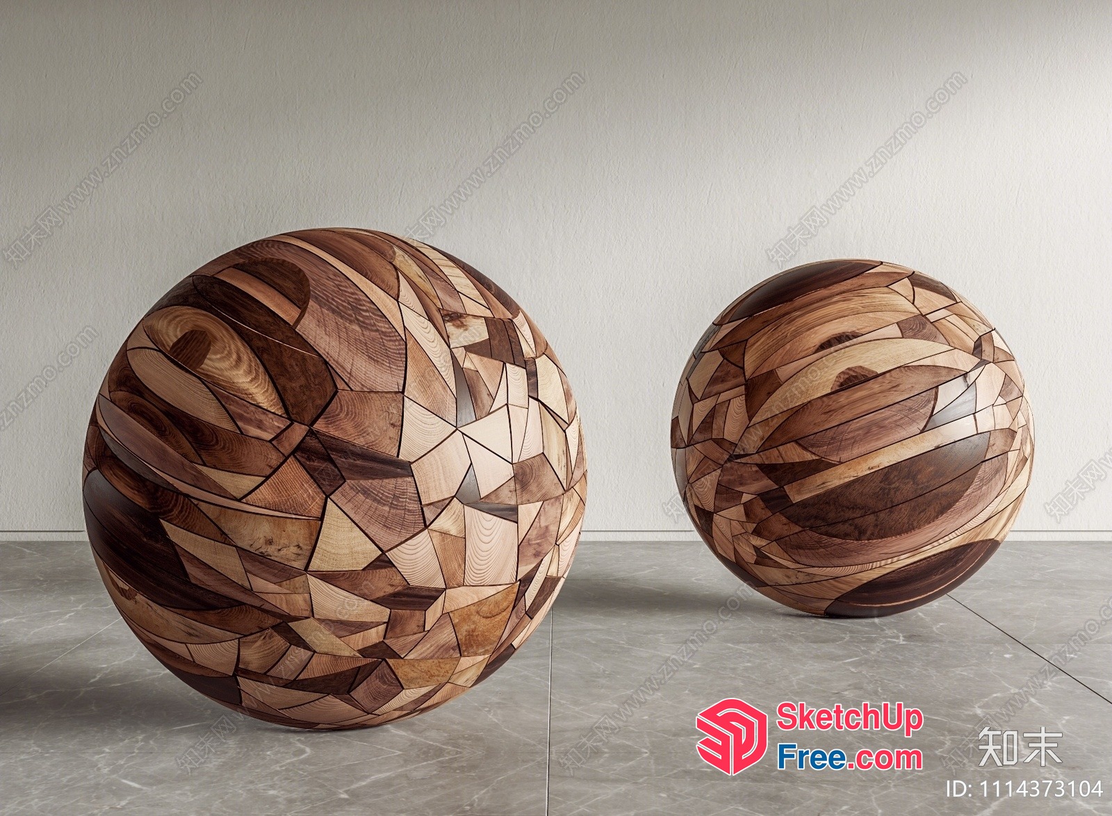 Intricate Wooden Decorative Balls 3D SketchUp File