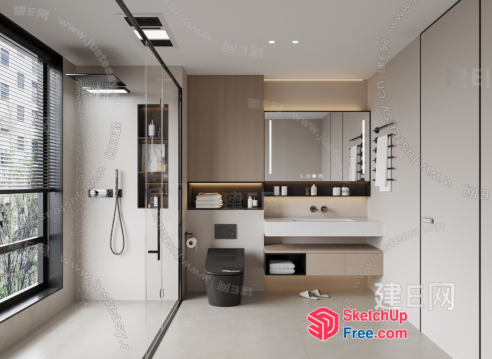 Modern Bathroom With Sleek And Functional Design 3D SketchUp File