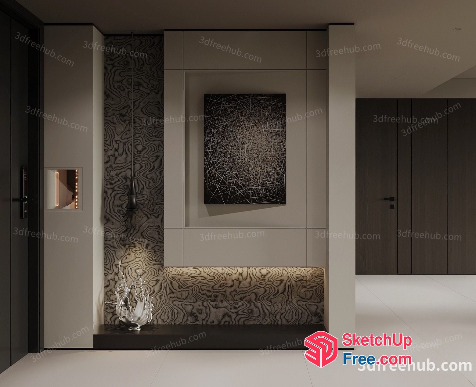 Elegant Contemporary Interior Design 3D SketchUp File