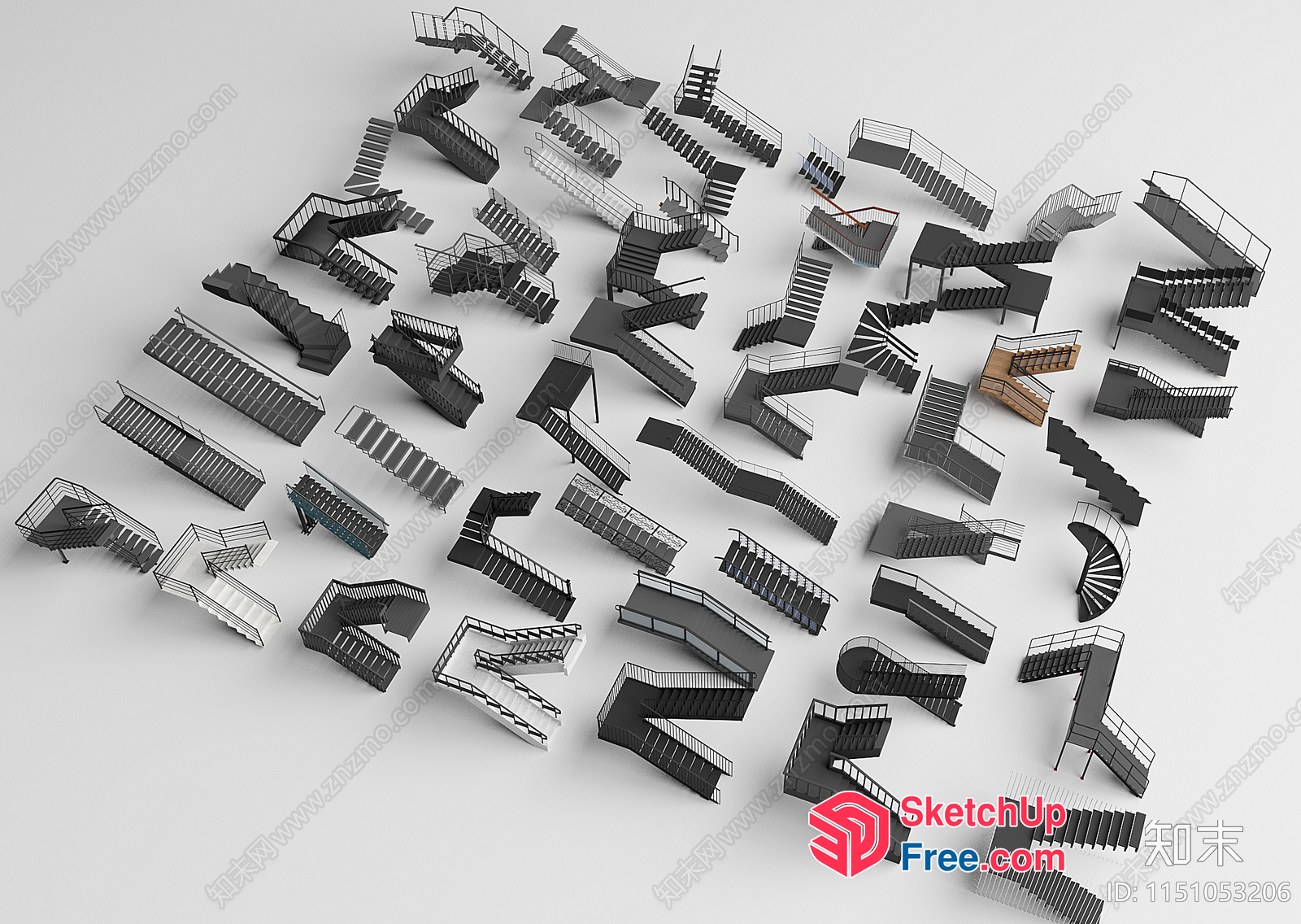 Stairway Collection 3D SketchUp File