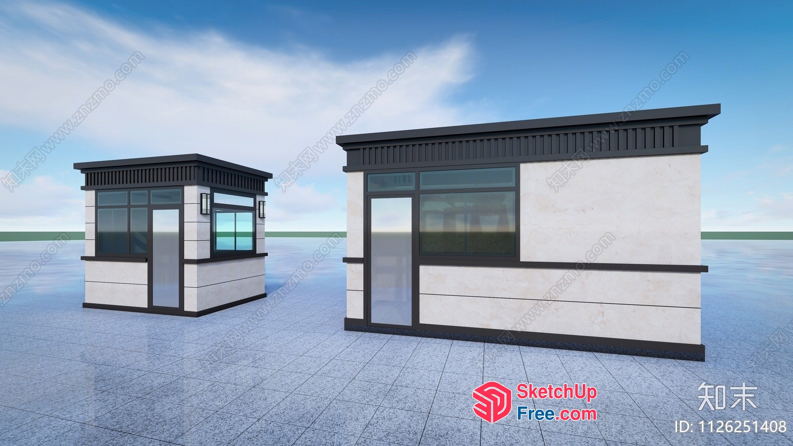 Modern Minimalist Exterior House Design 3D SketchUp File
