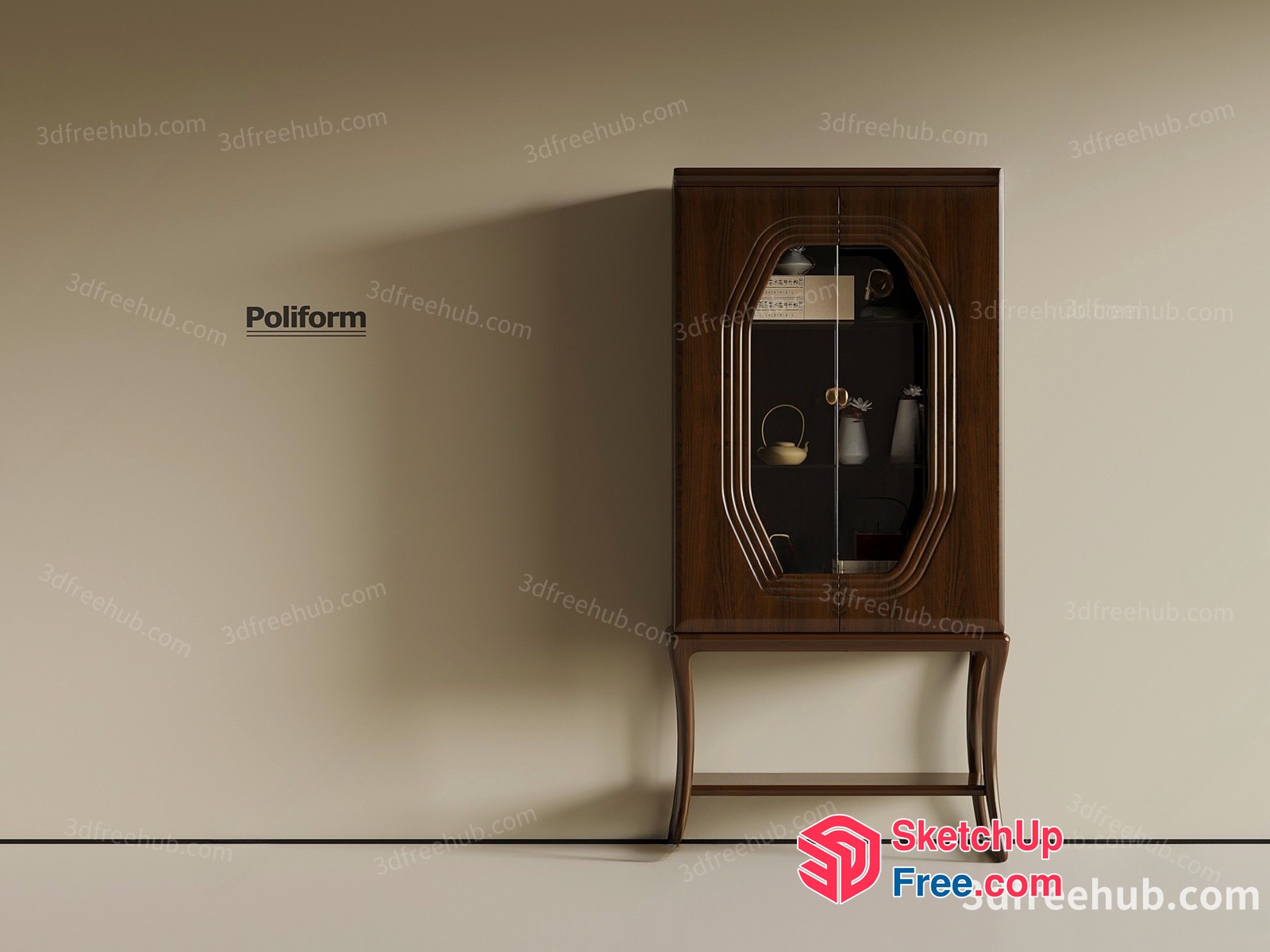 Japanese Style Tea Cabinet 3D SketchUp File