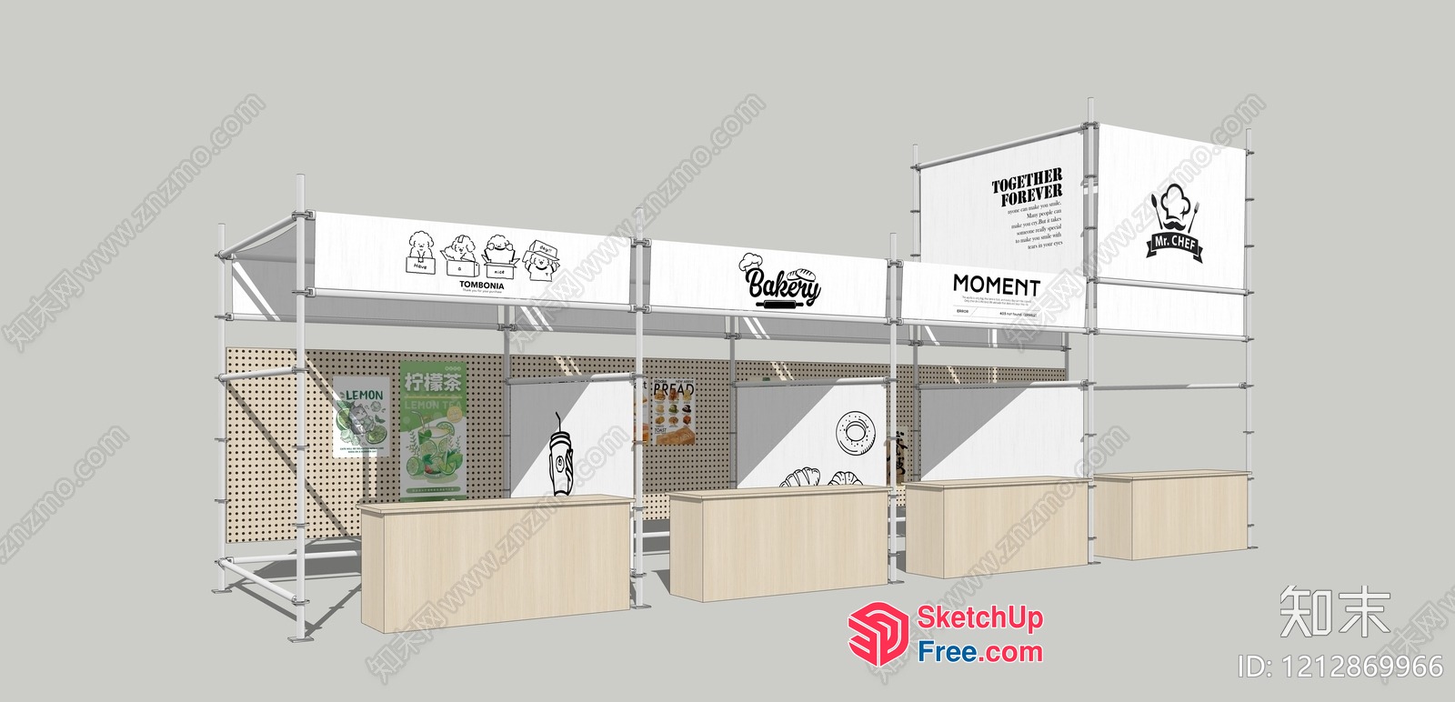 Bakery Shop Interior 3D SketchUp File
