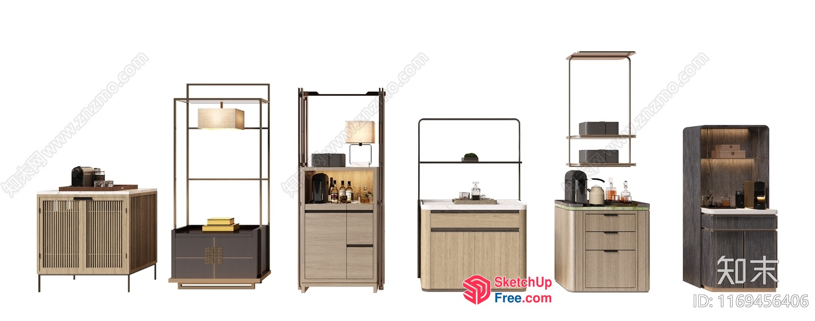 Modern Kitchen Furniture Set 3D SketchUp File