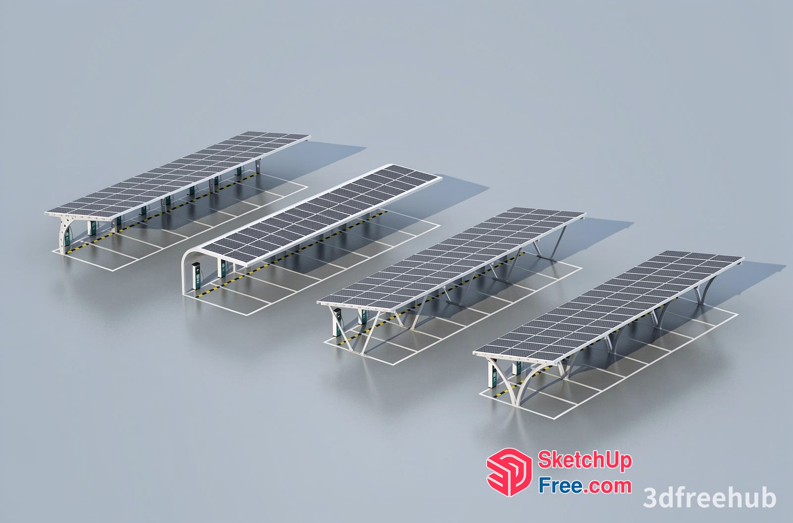 Solar Panel Array 3D SketchUp File