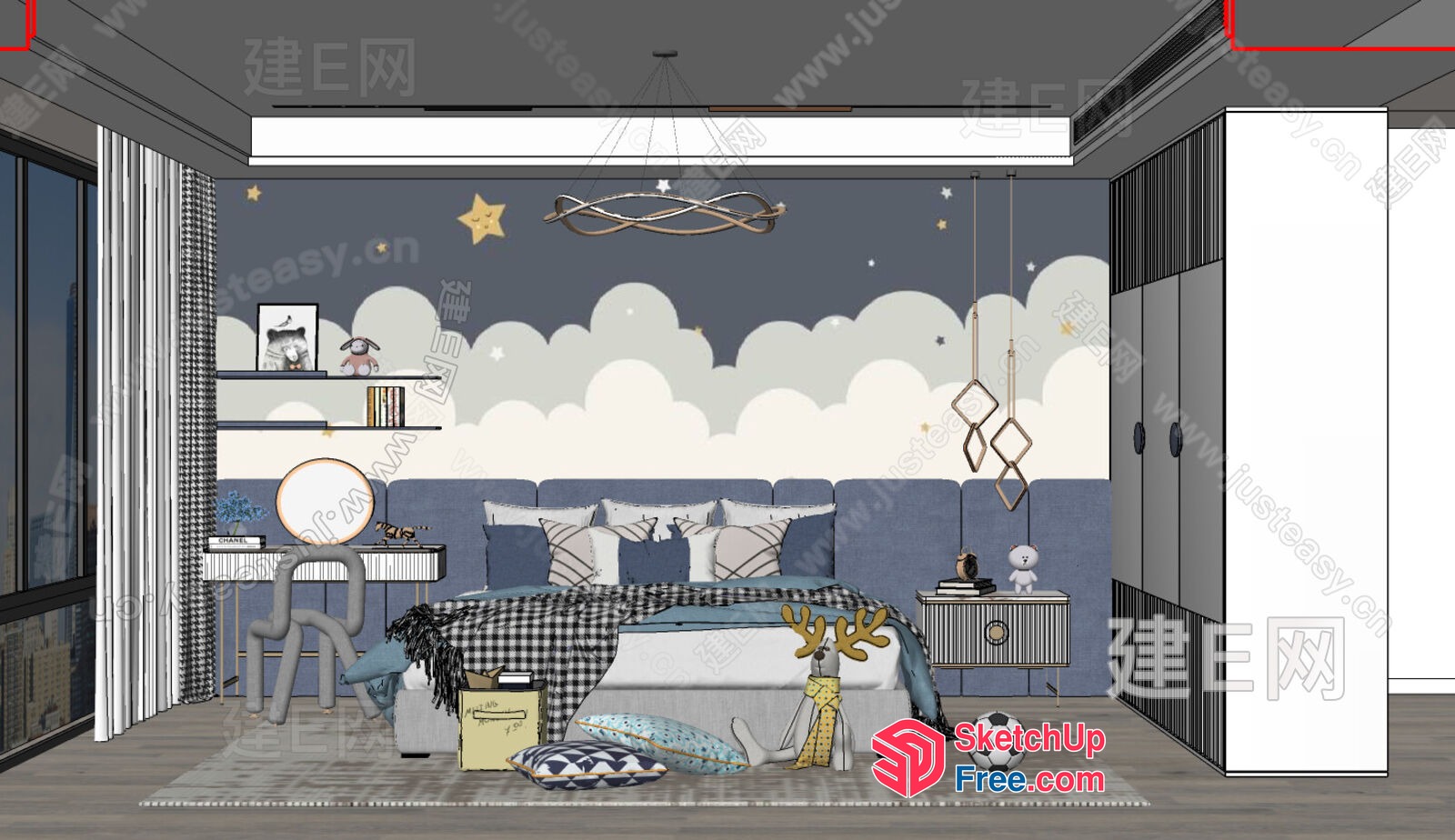 Cozy Modern Children'S Bedroom 3D SketchUp File