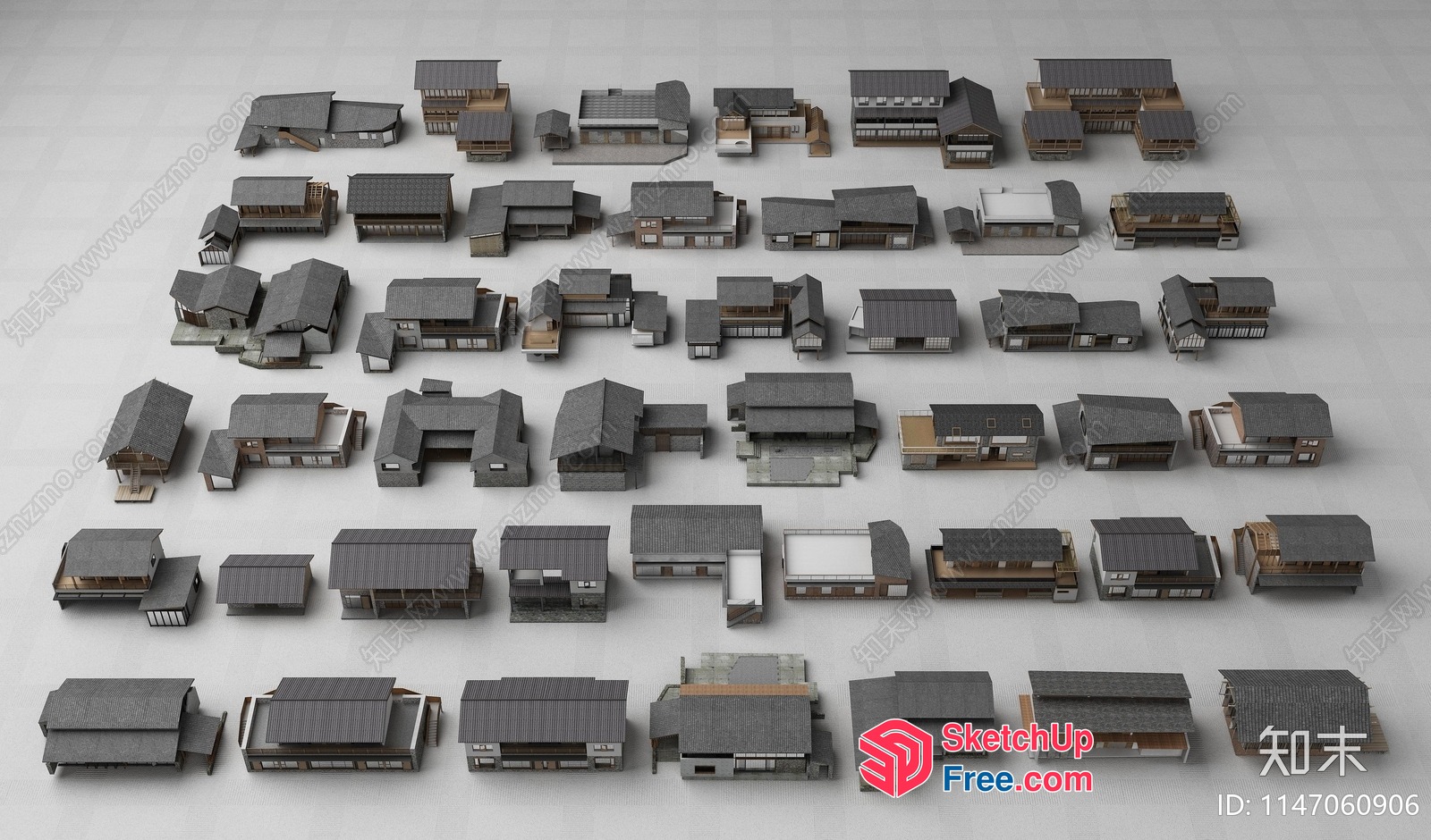 Aesthetic 3D Models Of Traditional Japanese Houses 3D SketchUp File
