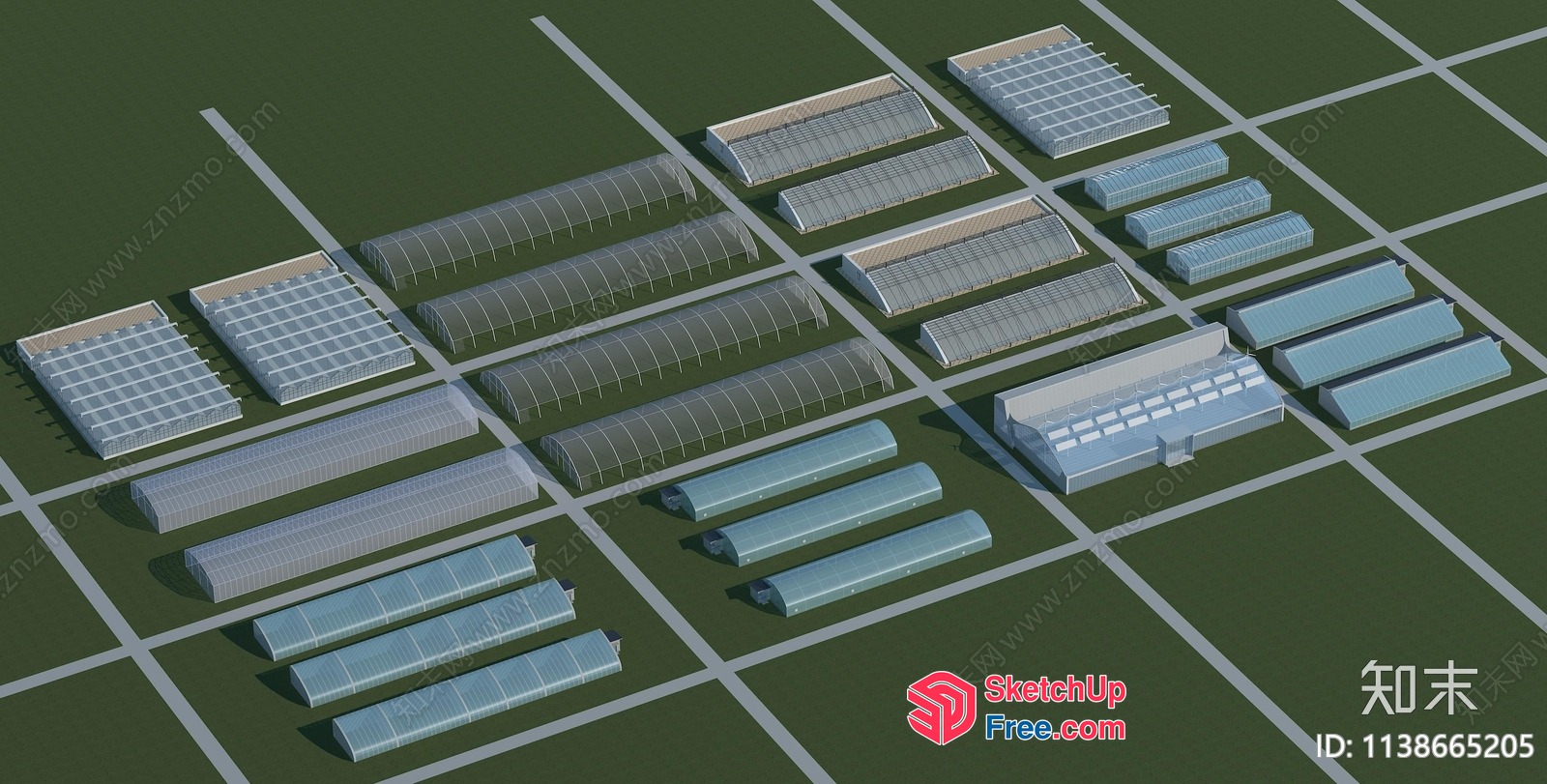 3D Model Of A Large Industrial Park 3D SketchUp File