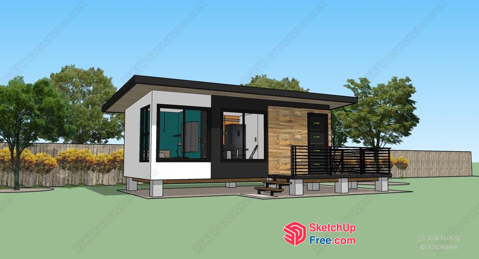 Modern Exterior Homestay Design 3D SketchUp File