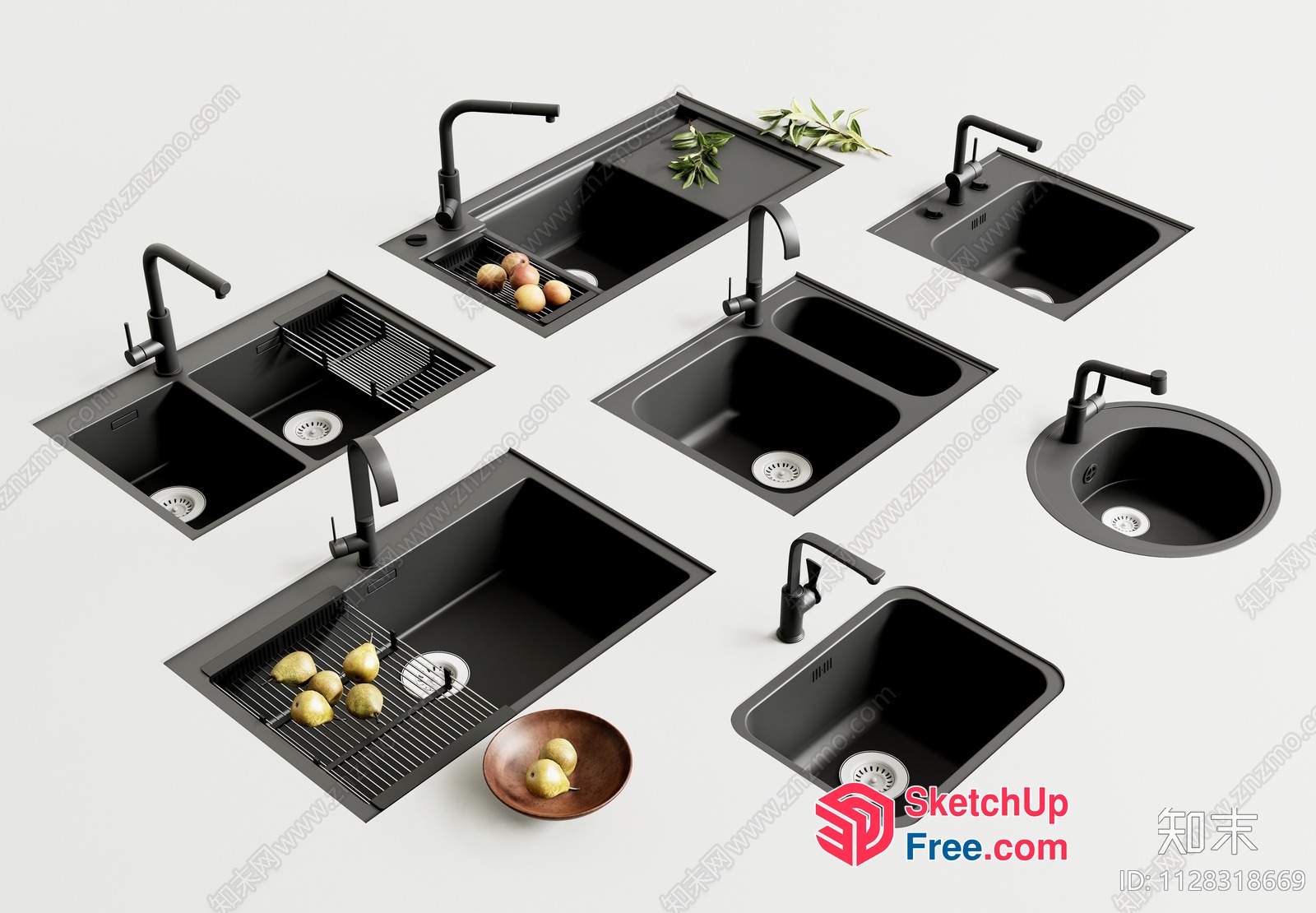 Modern Kitchen Sink Designs And Accessories 3D SketchUp File